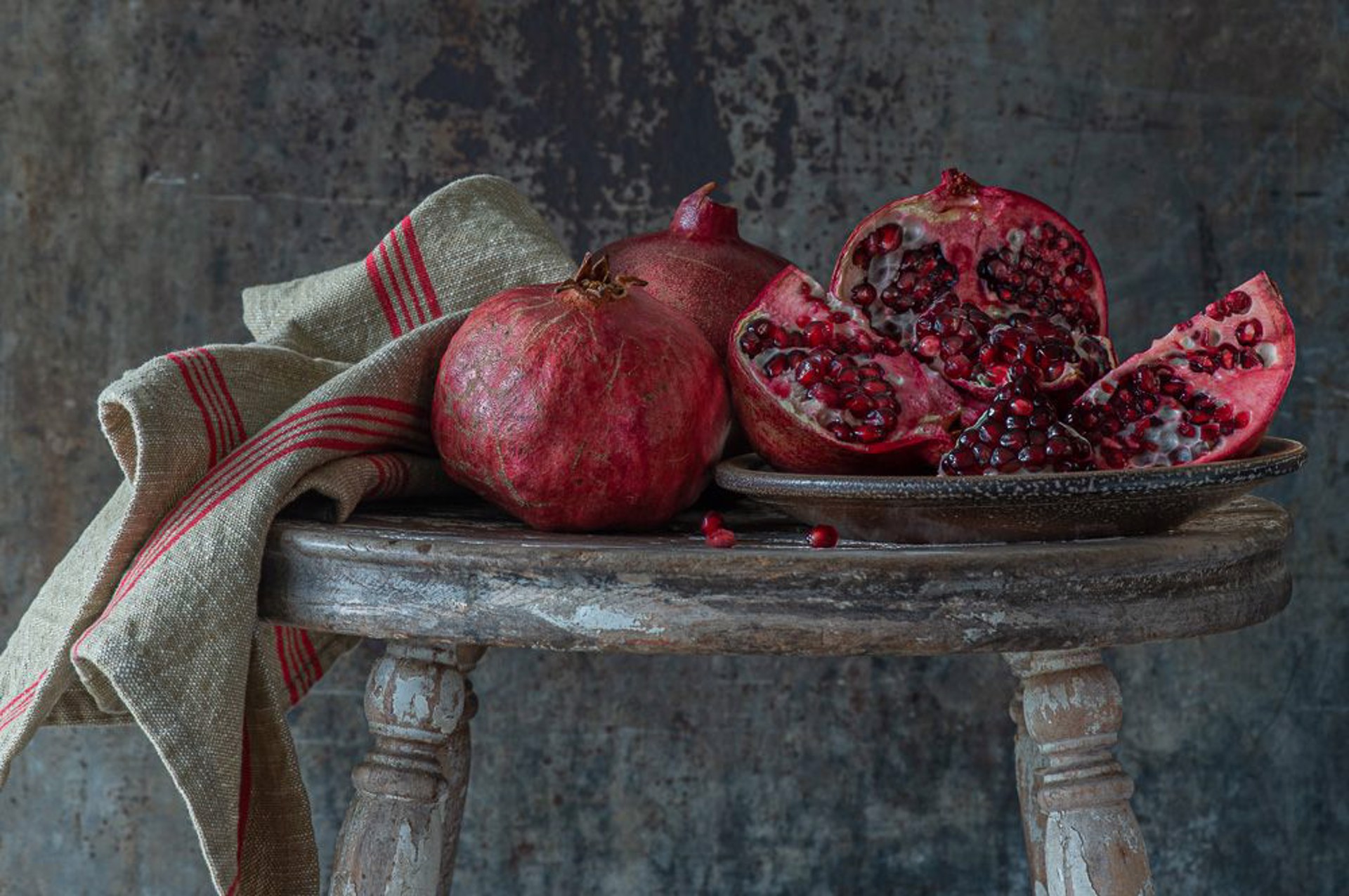 Pomegranate on a Stool by Lynn Karlin