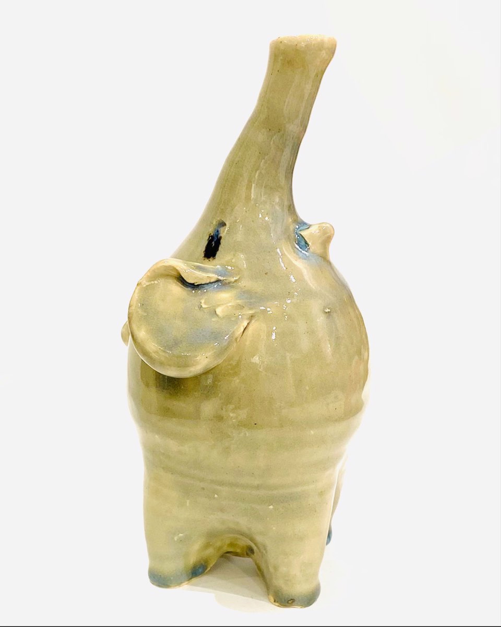 KK22-105  "Horton"' Elephant Vase by Kate Krause