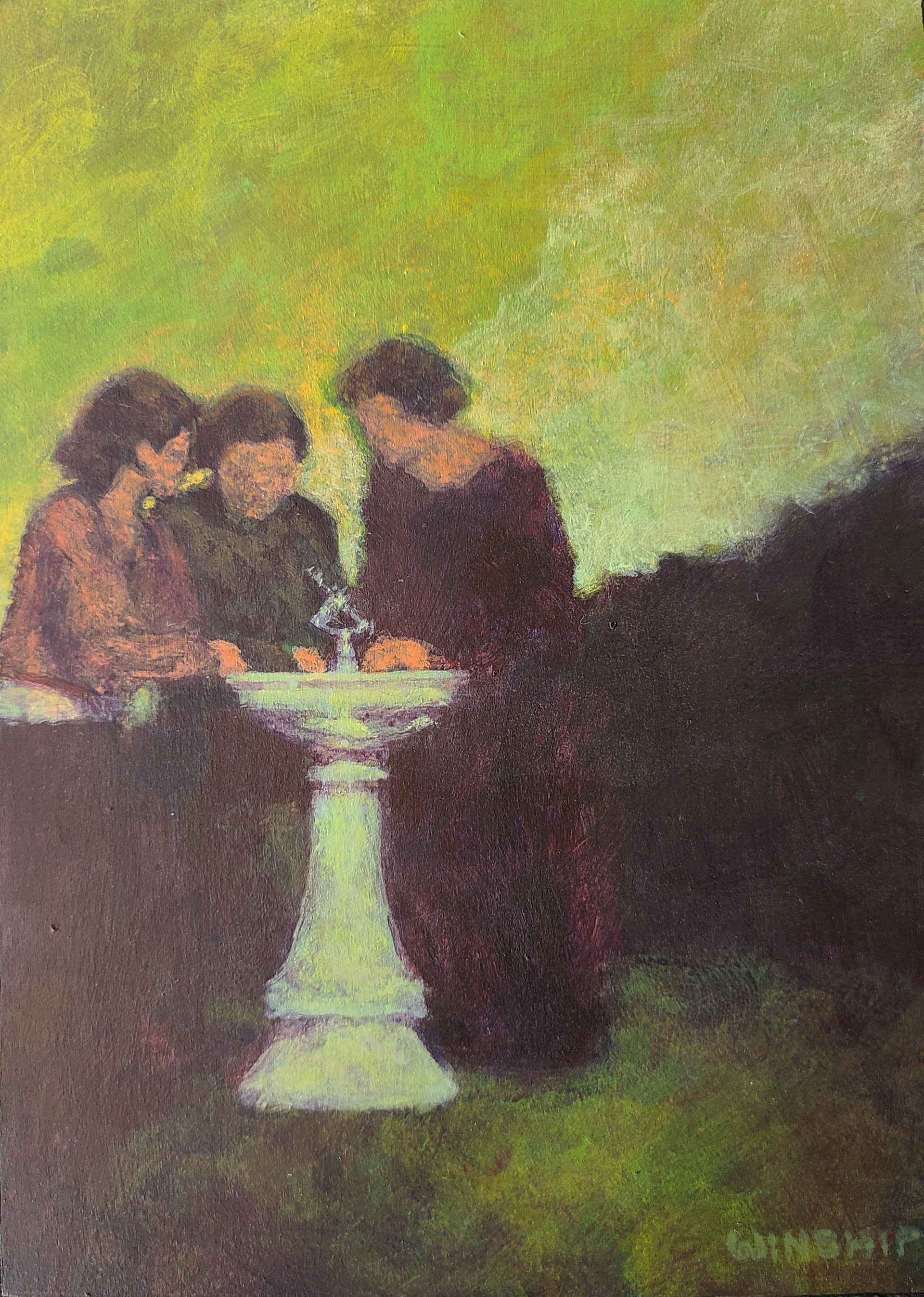 THREE WOMEN AROUND A SUNDIAL by JOHN WINSHIP