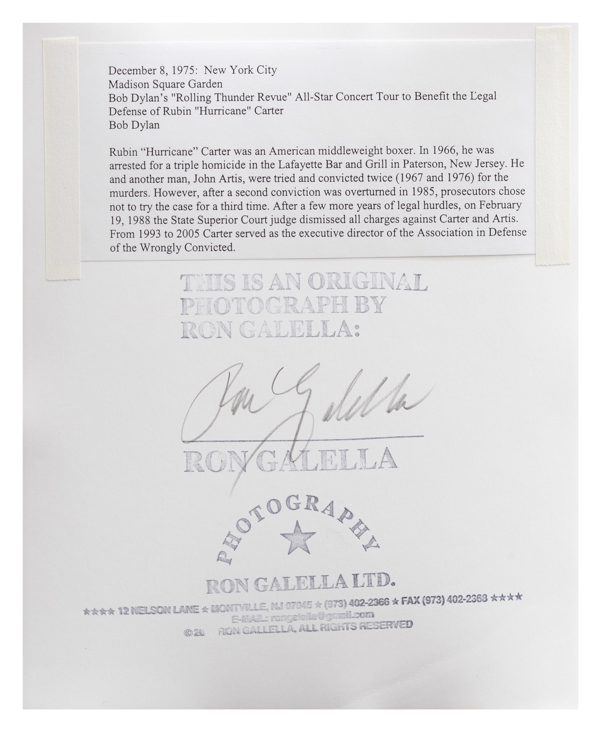 Bob Dylan by Ron Galella