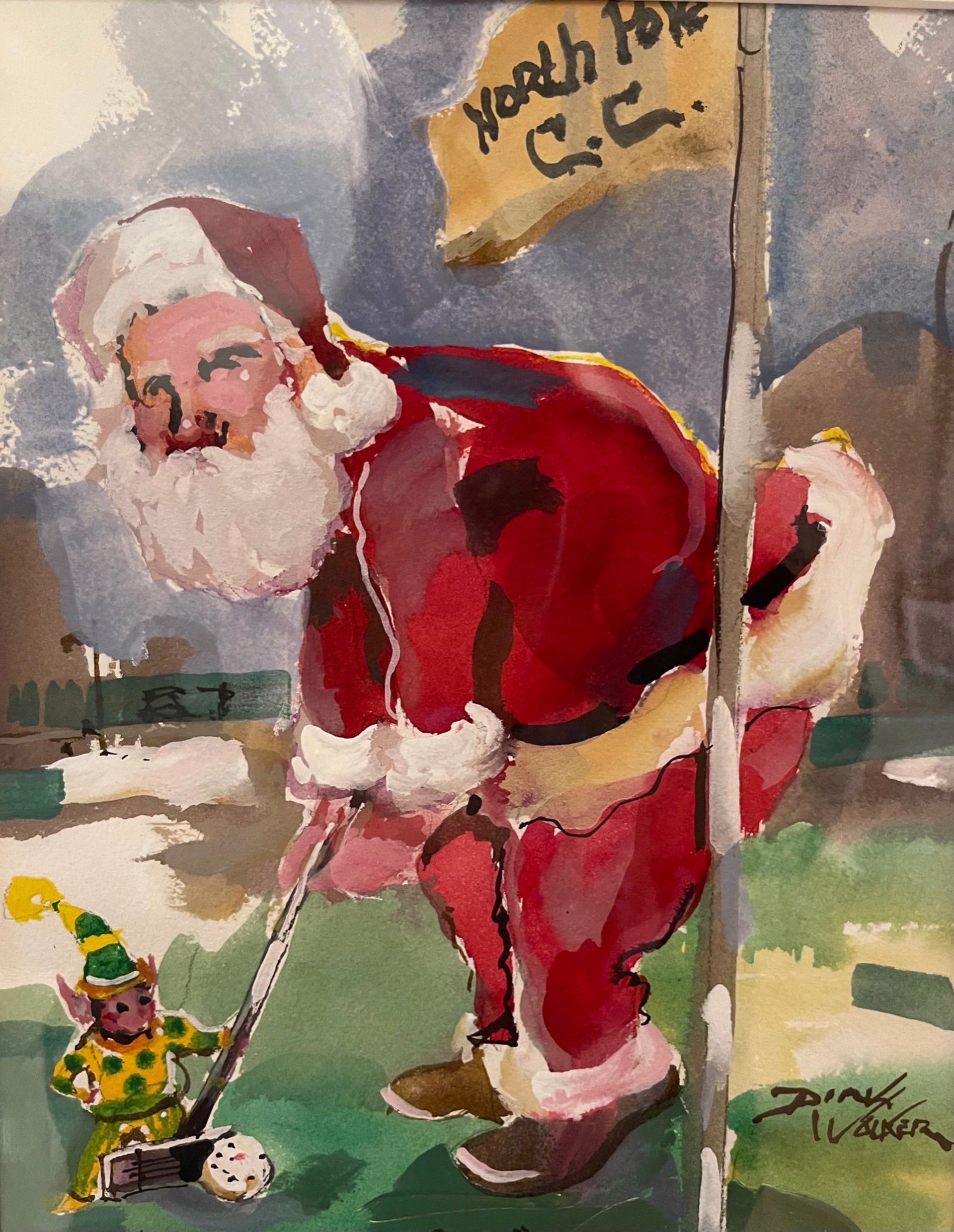 North Pole Country Club -Santa by Dirk Walker