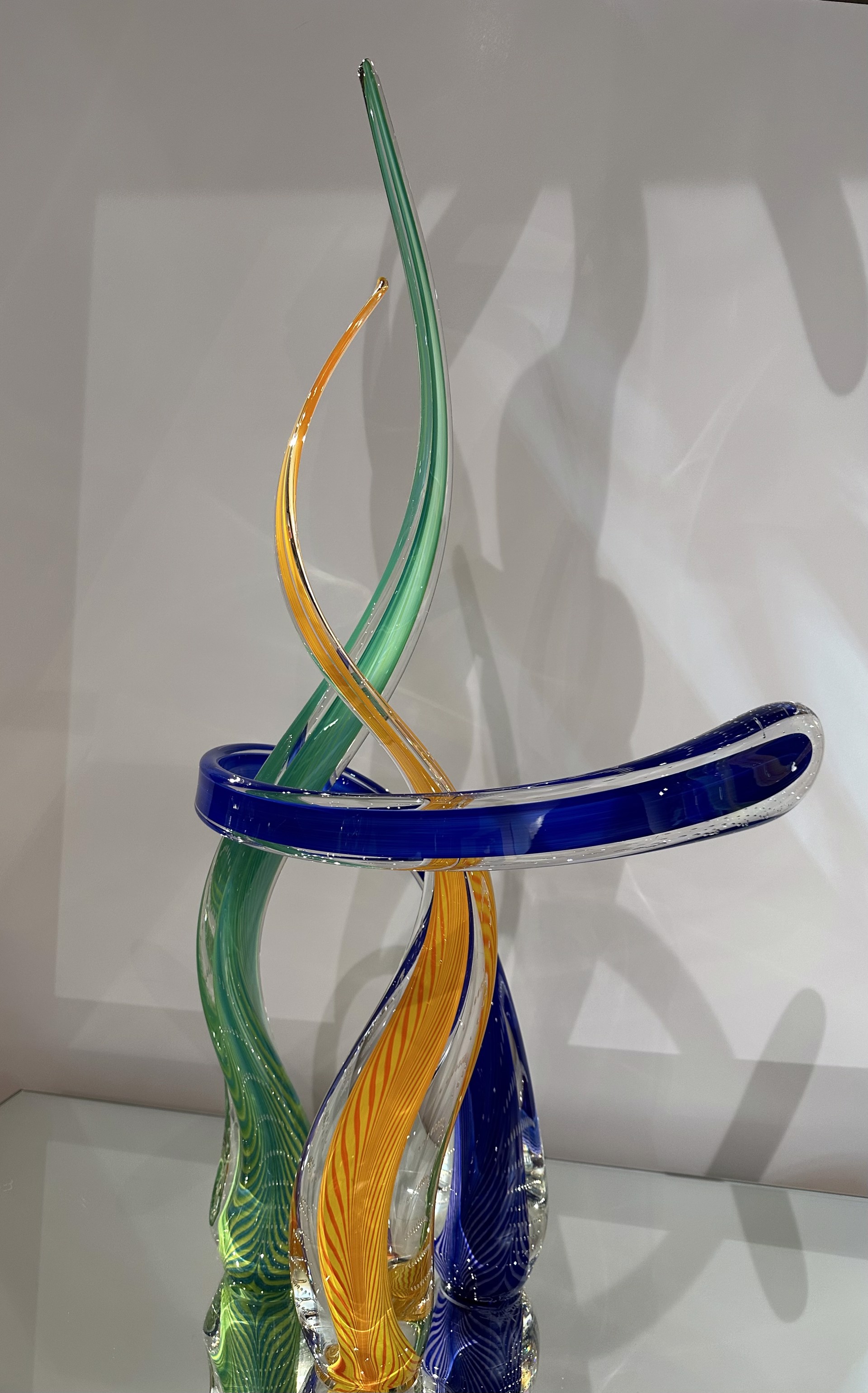 Threaded Harmony - Blue/Purple, Turquoise/Green, Yellow/Orange by Scott Hartley