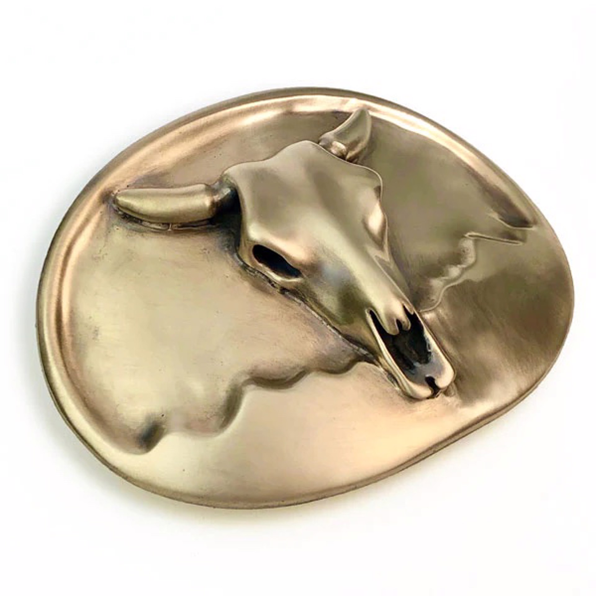 Bronze Cow Belt Buckle by Louisa Berky