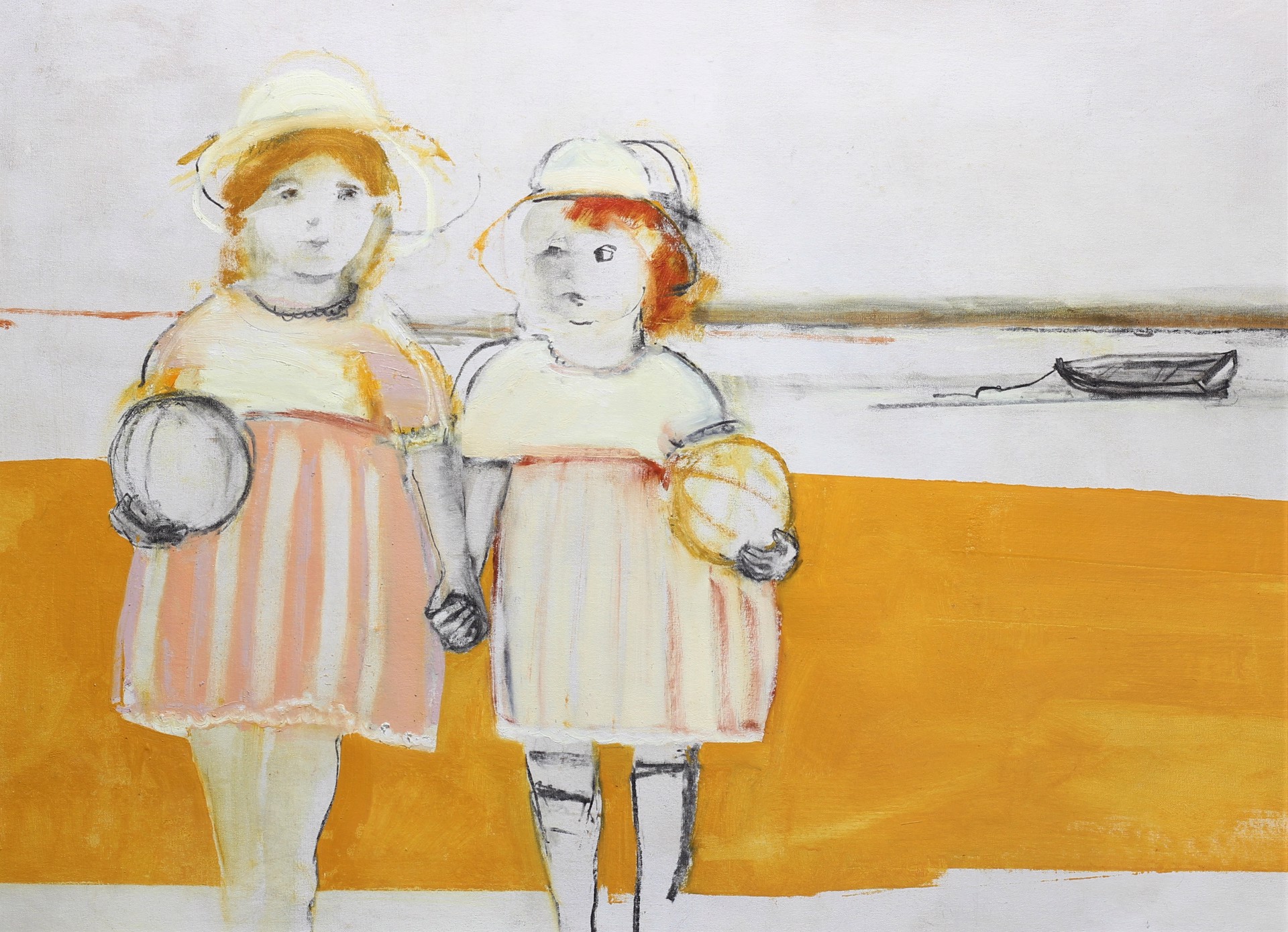 SISTERS AT THE BEACH by CHRISTINA THWAITES (Figures)