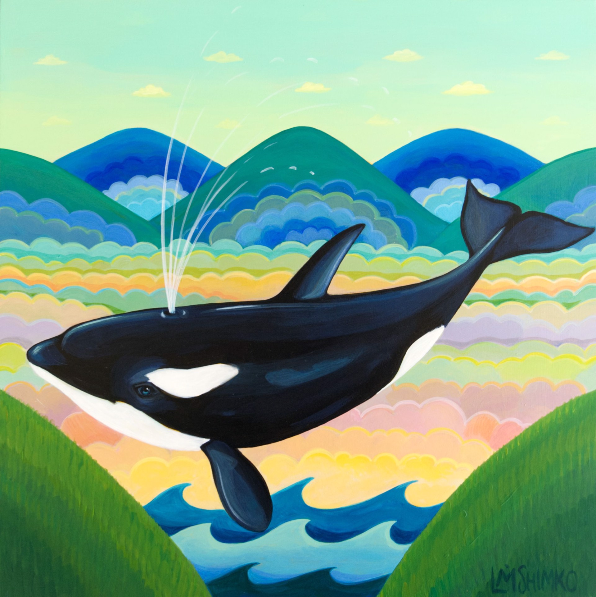 Orca Whale Mountain by Lisa Shimko