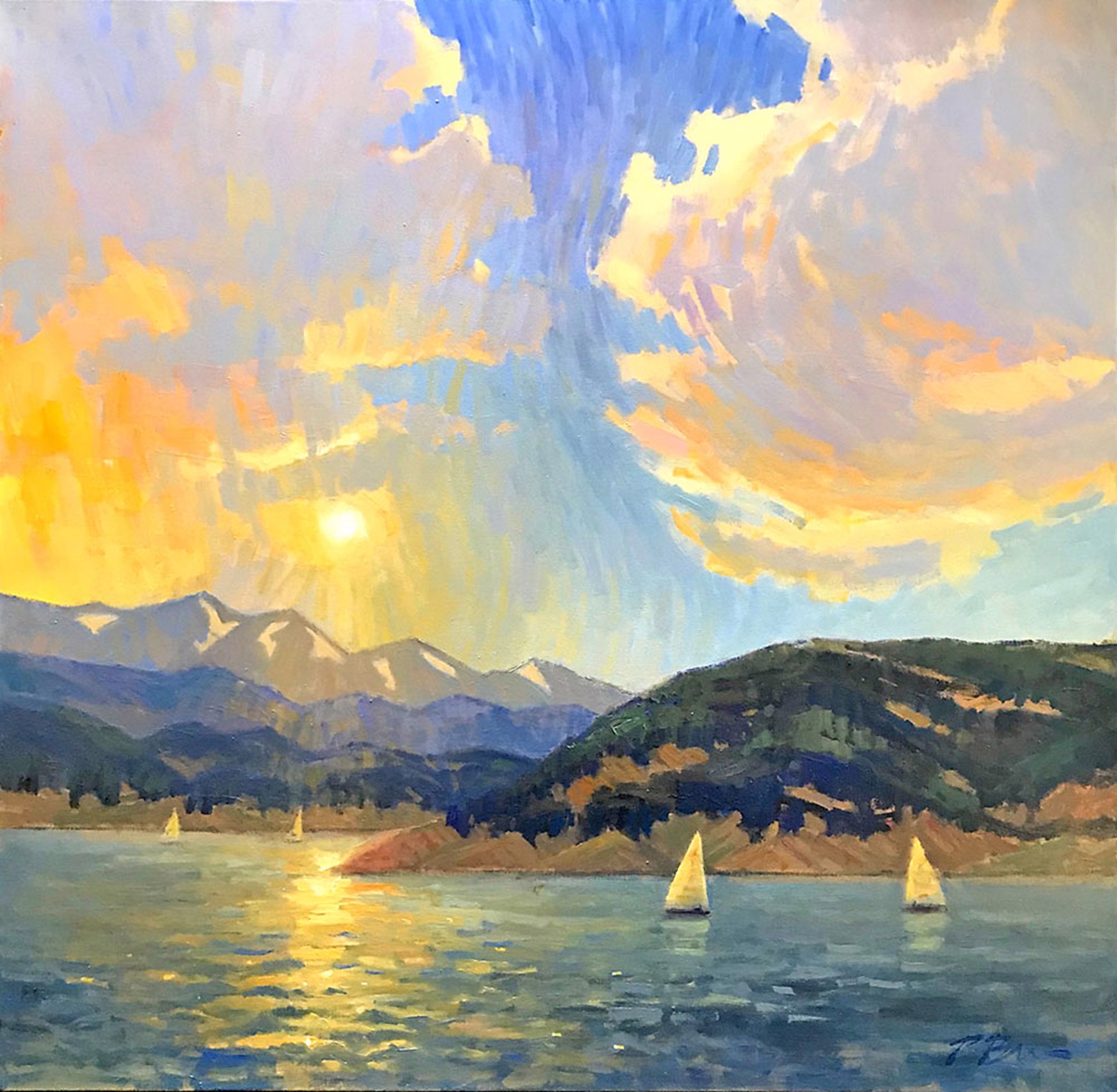 Sunset on Lake Dillon by Perry Brown