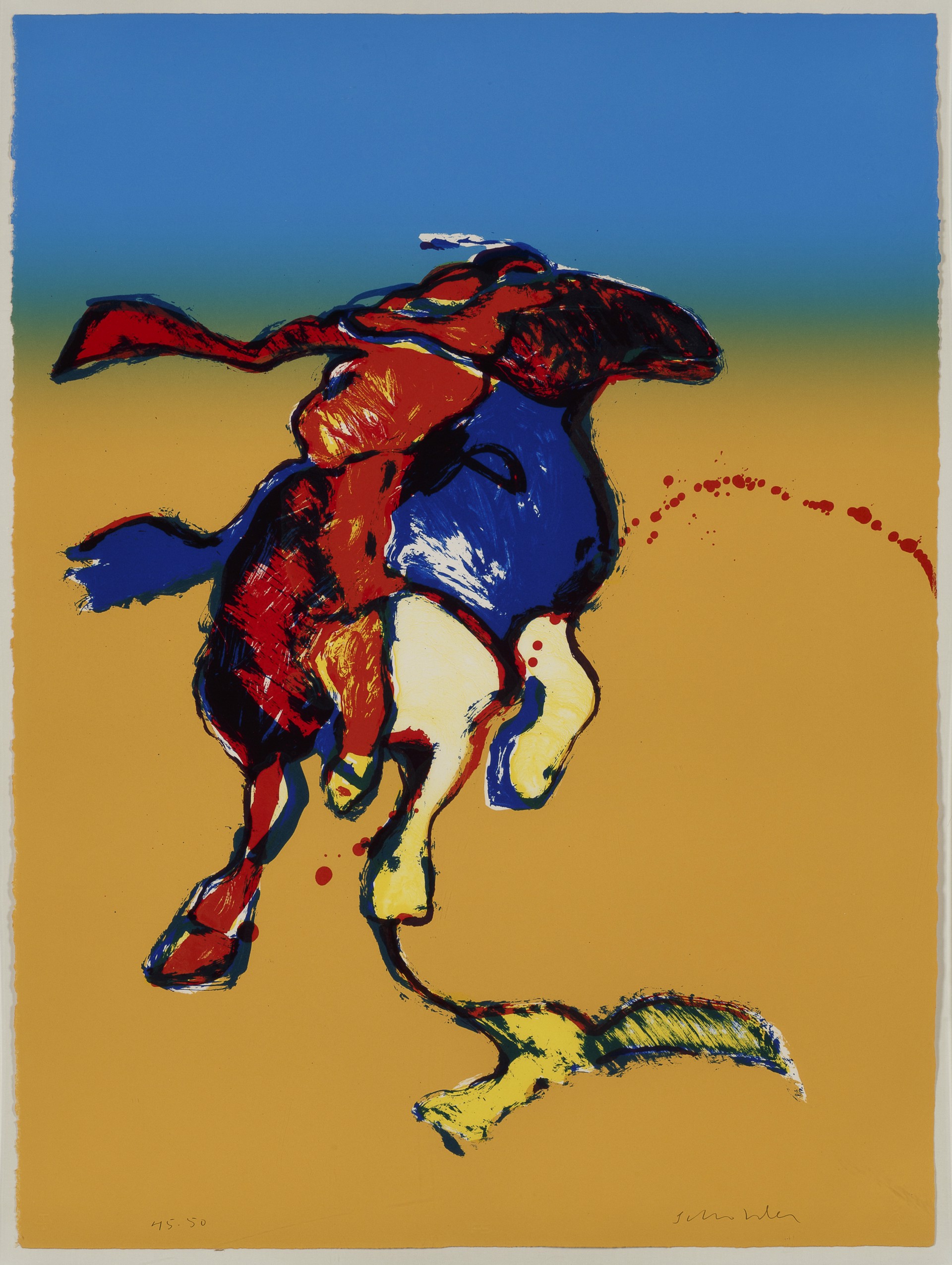 Indian on Galloping Horse After Remington #2 (First State) by Fritz Scholder