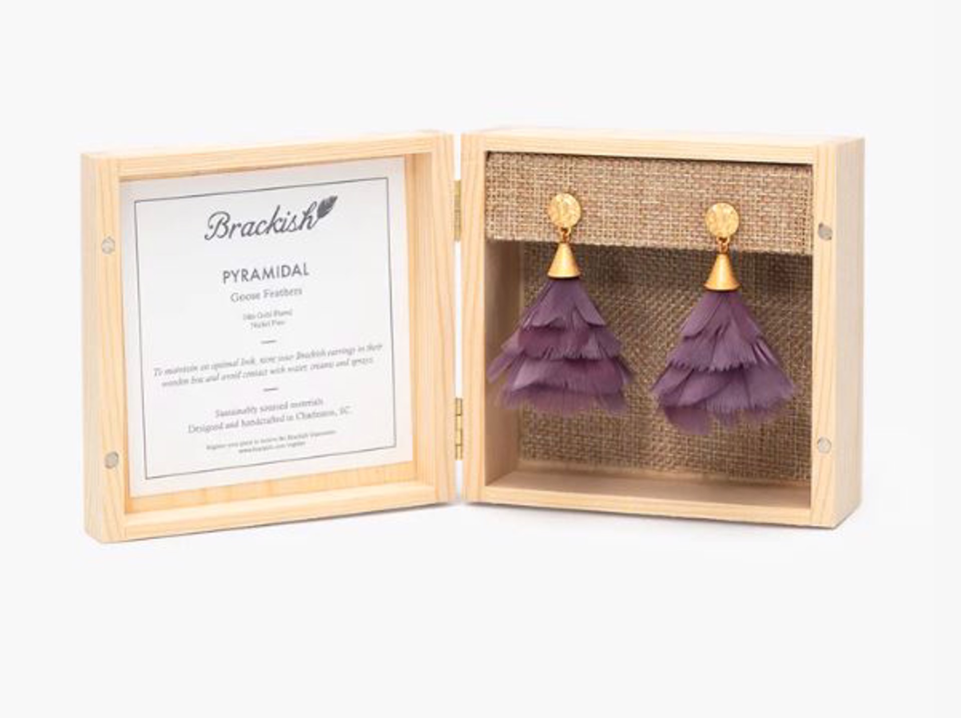 Pyramidal Petite Statement Earrings - Goose by Brackish