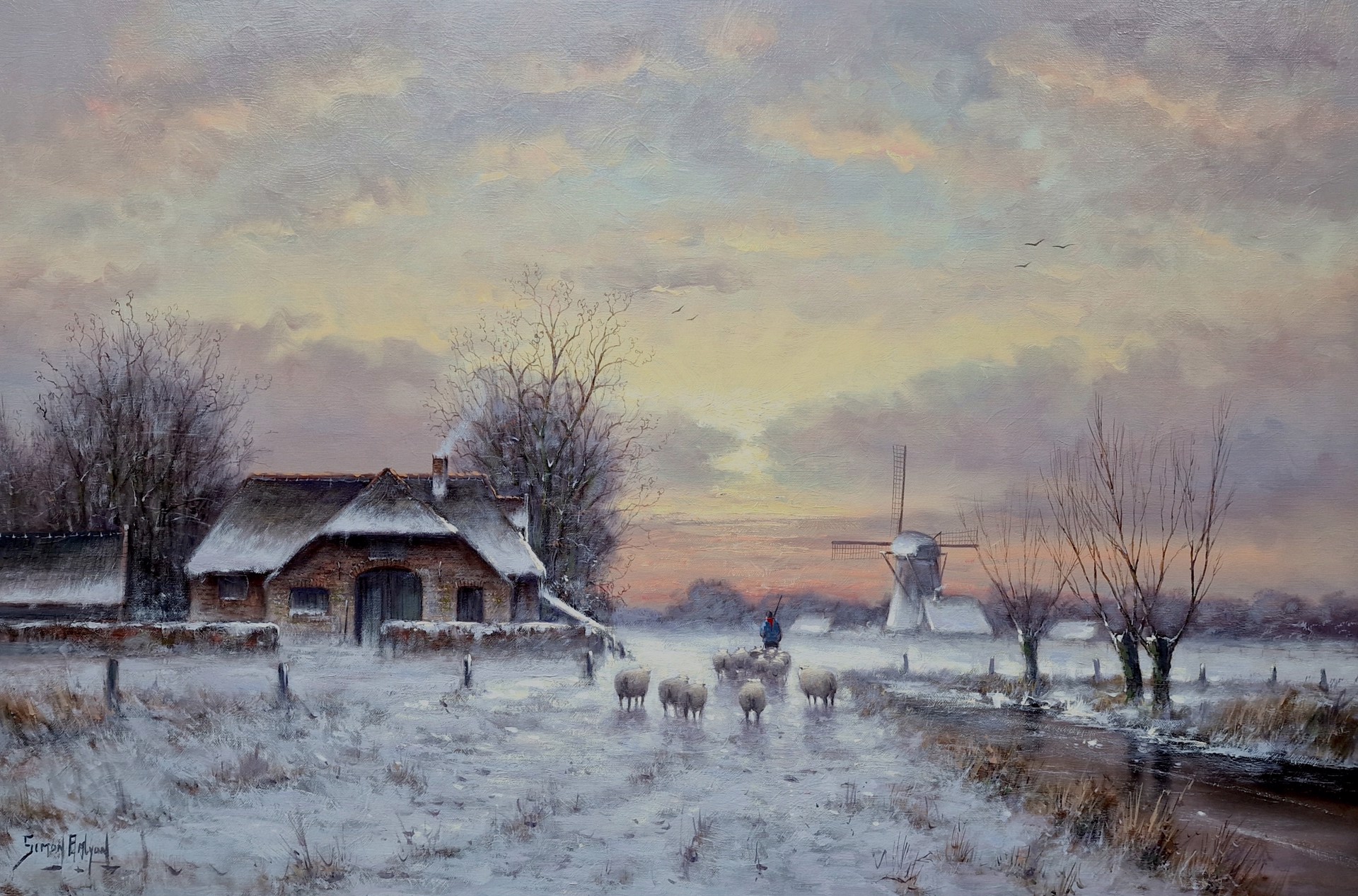 A Winters Sunset by Simon Balyon