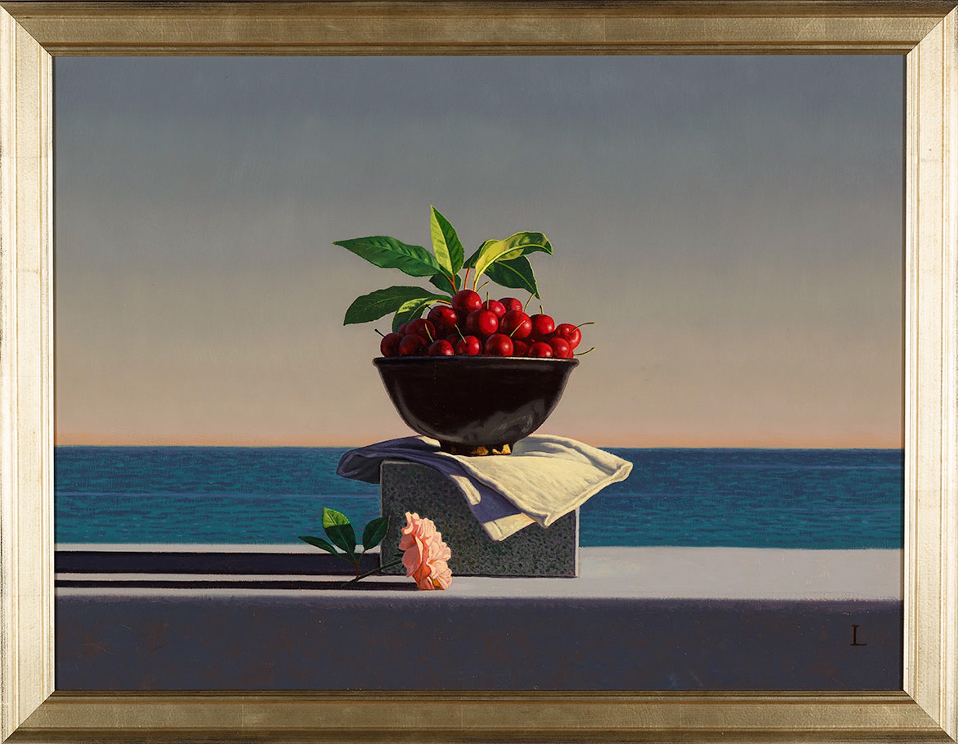 Offering: Cherries and Rose by David Ligare