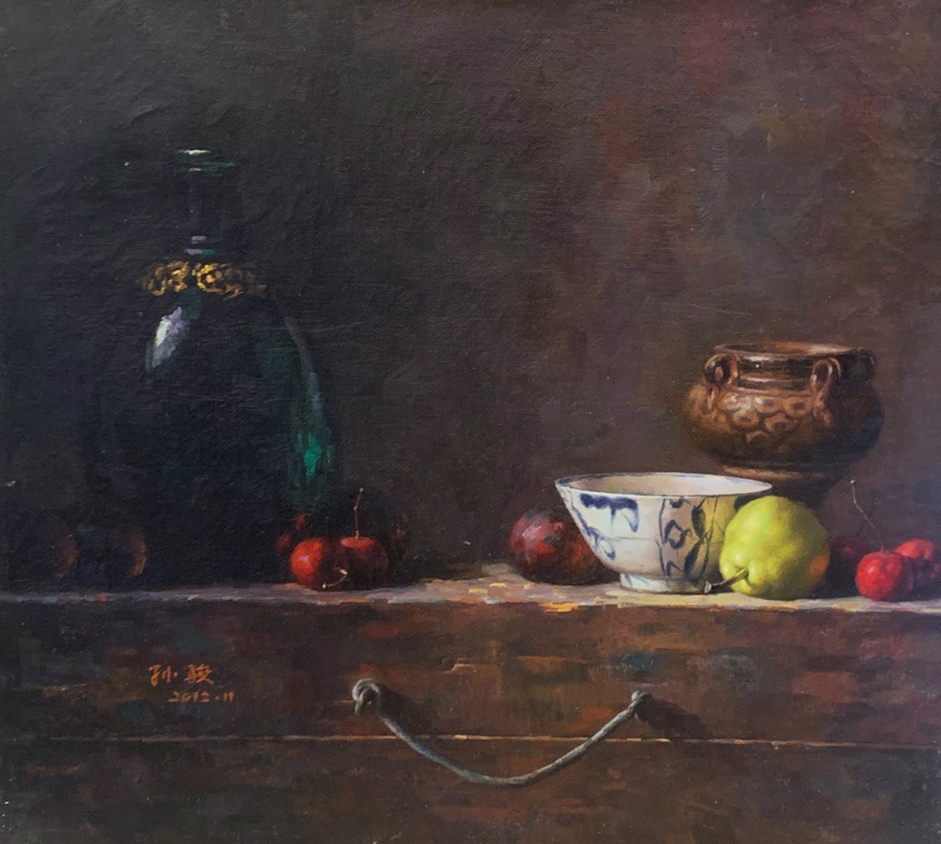 Green Glass Bottle by Sun Jun