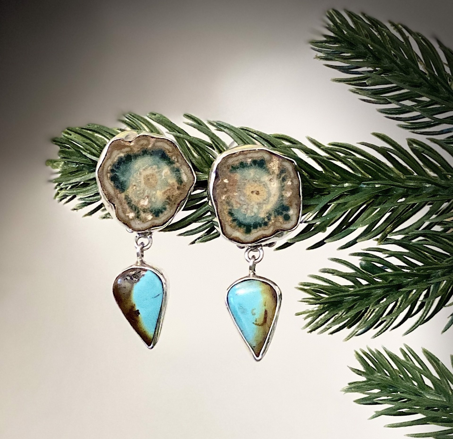 Jewelry | Stagaltite Turquoise Dangle Post Earring by Echo of the Dreamer