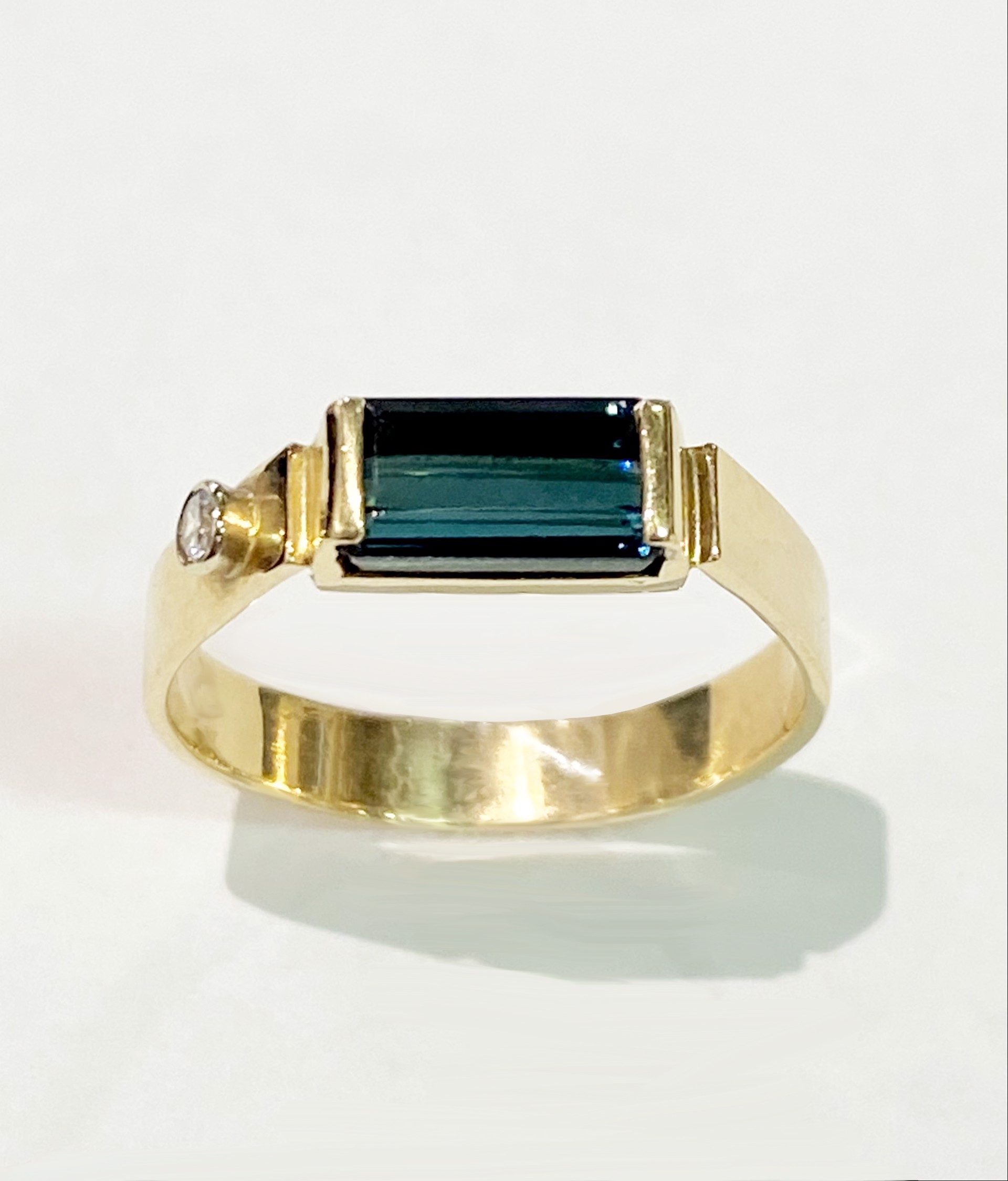 14K Yellow Gold, Tourmaline & Diamond Ring by D'ETTE DELFORGE