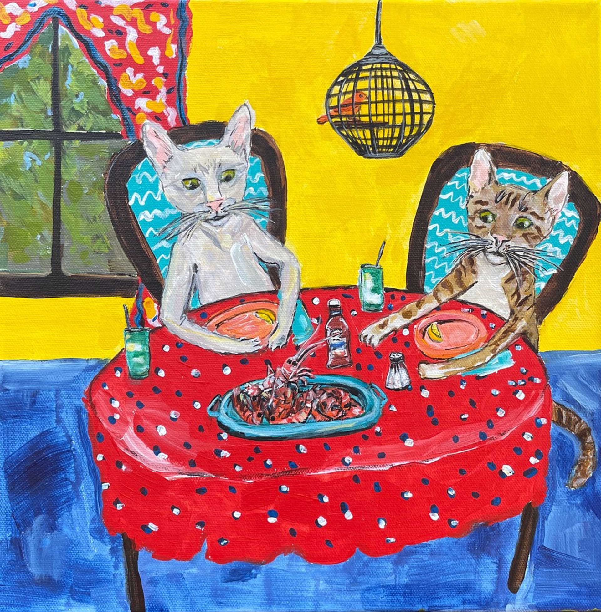 French Cats Who Dine : Le Dejeuner by Lori Colt