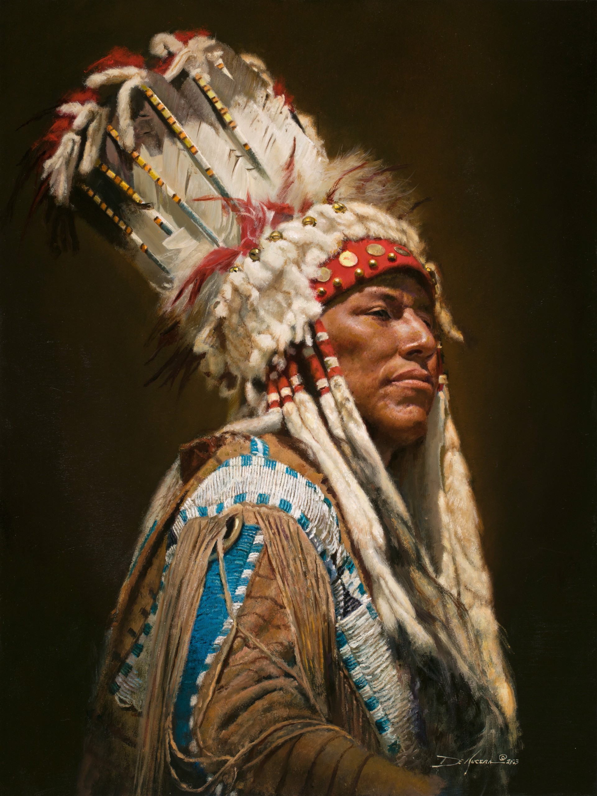 Blackfeet Headdress by D. Edward Kucera