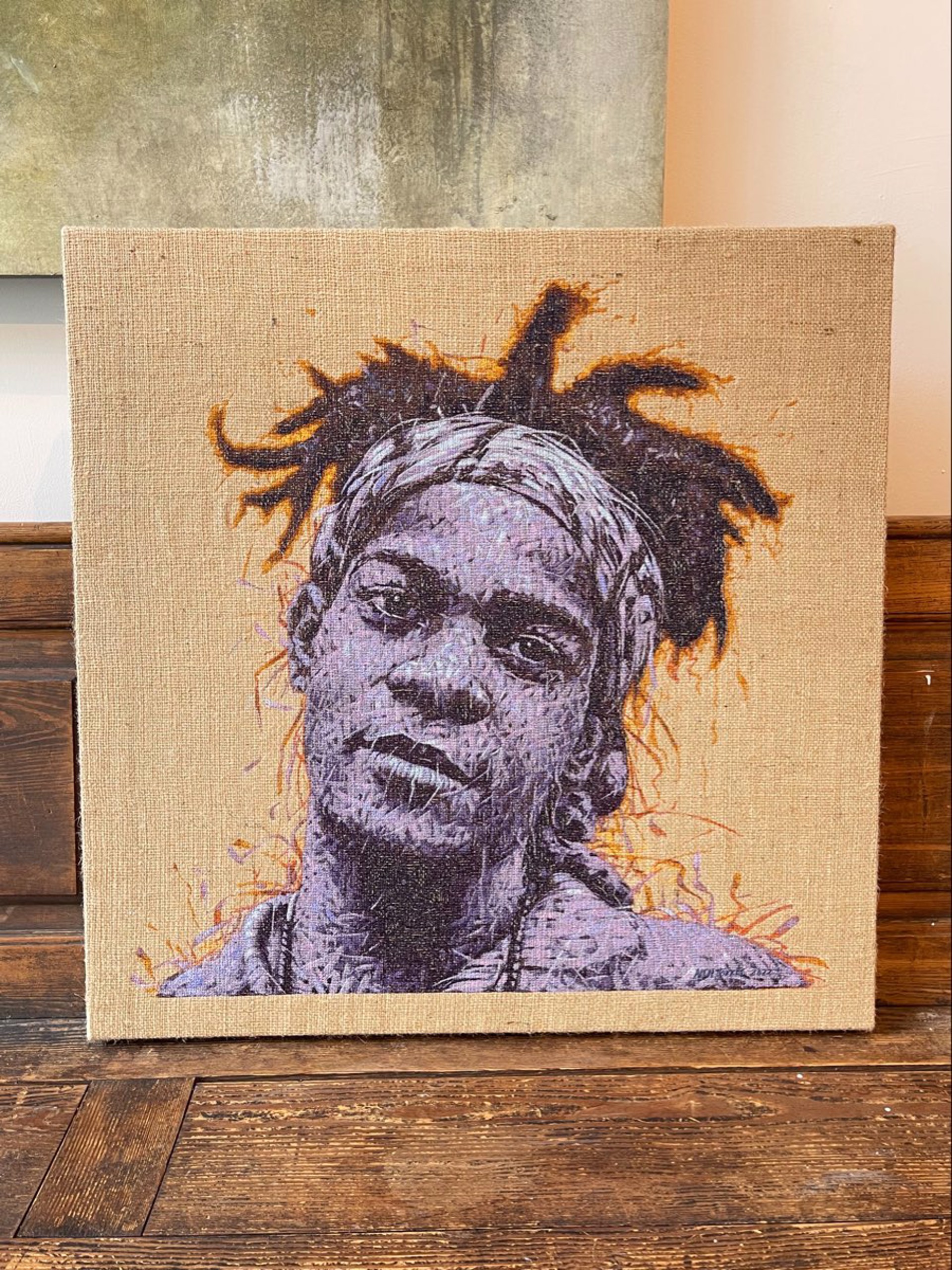 Basquiat On Jute by Alexi Torres