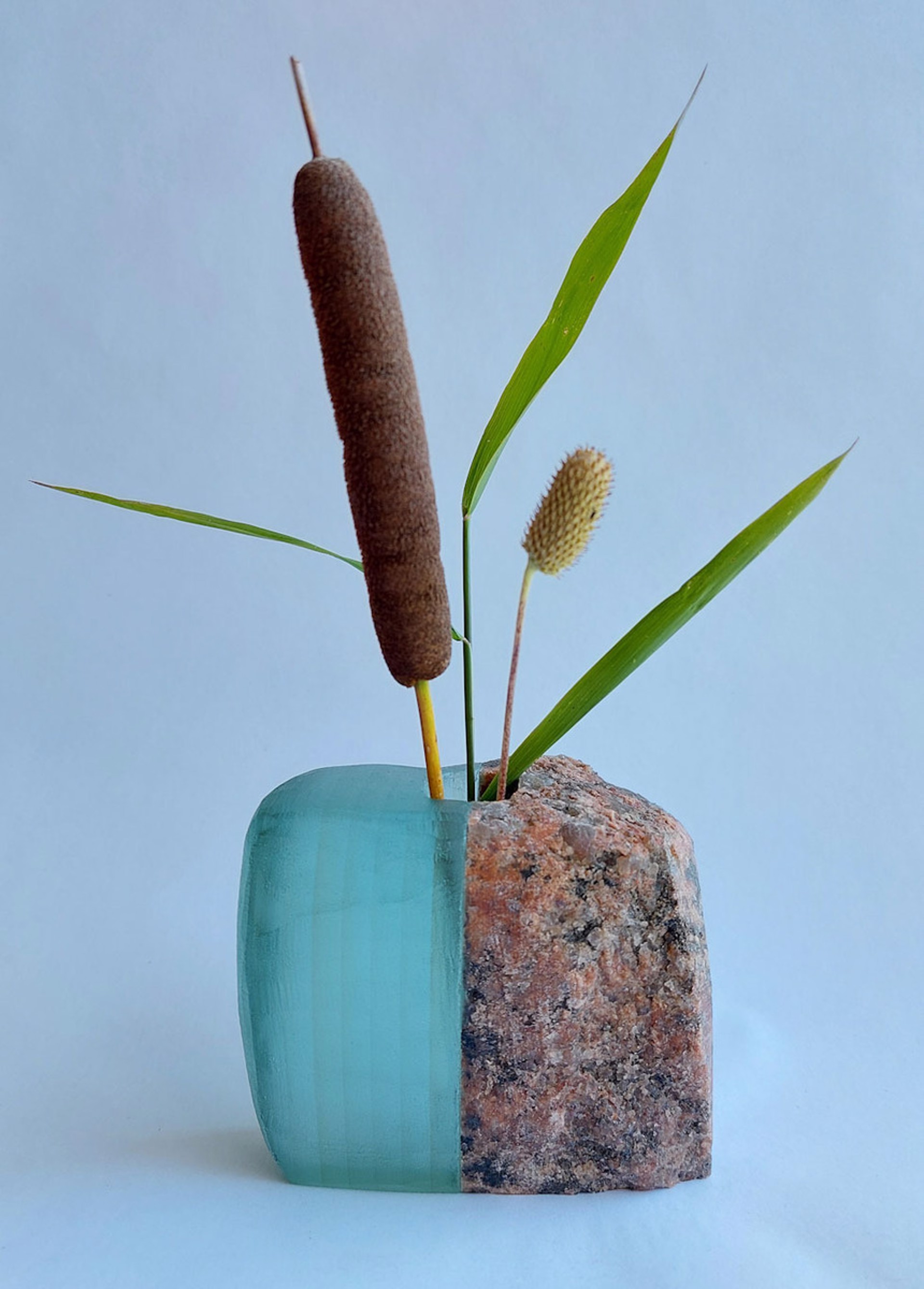 Small Glass and Stone Vase #6 by Christy Haldane
