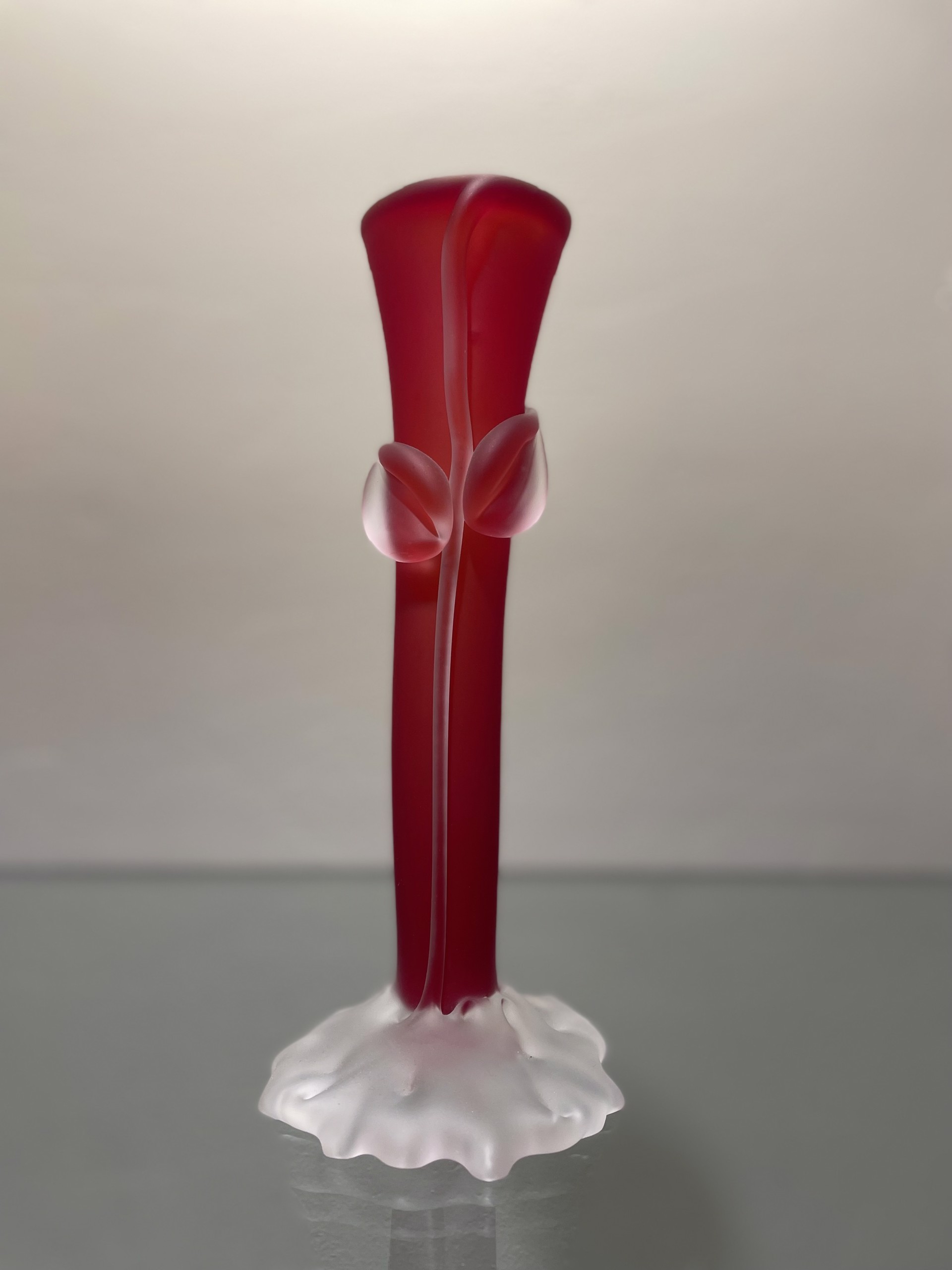 Red/Crystal Bud Vase by Tommie Rush
