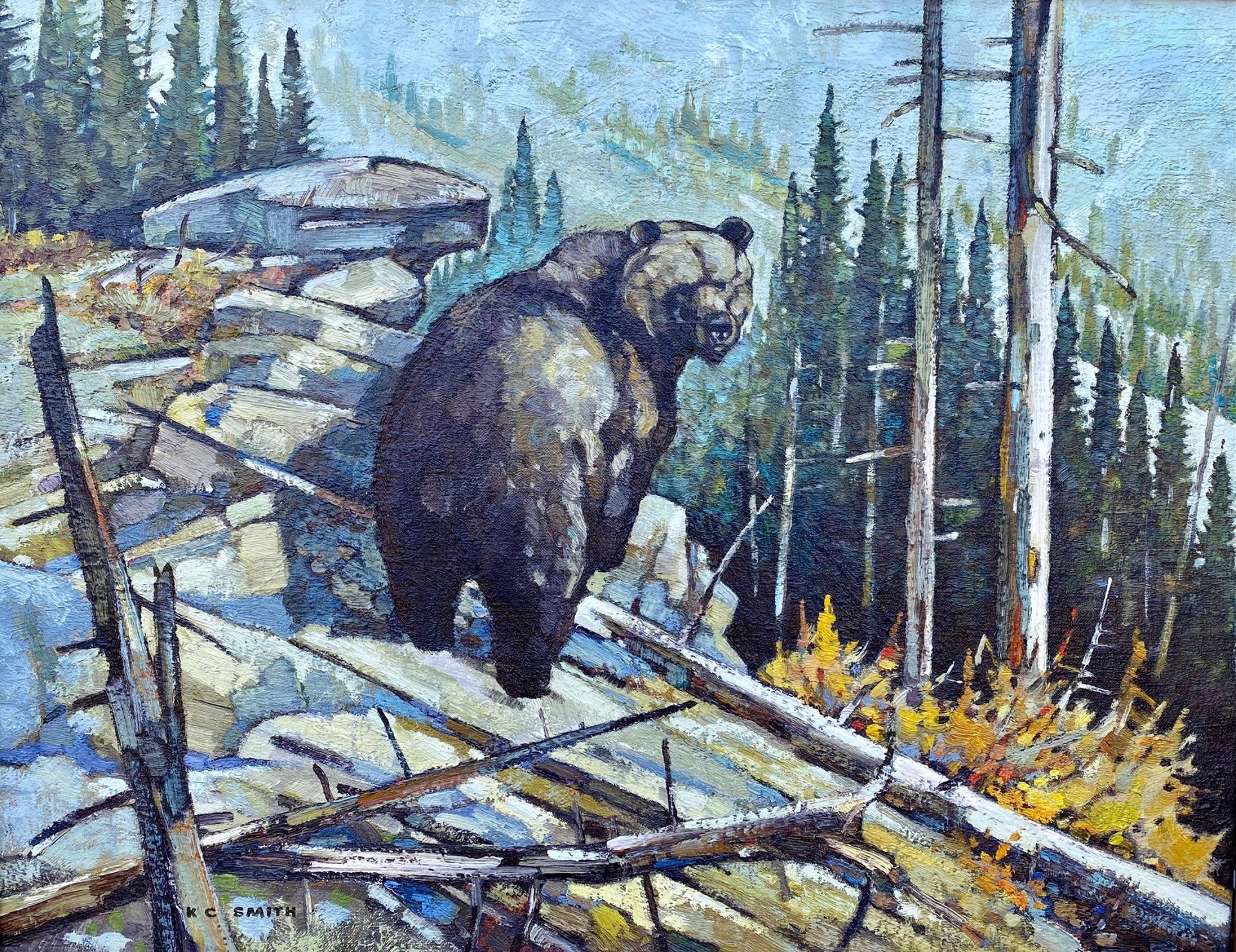 Keith C Smith - Grizzly Bear  by HISTORICAL ART