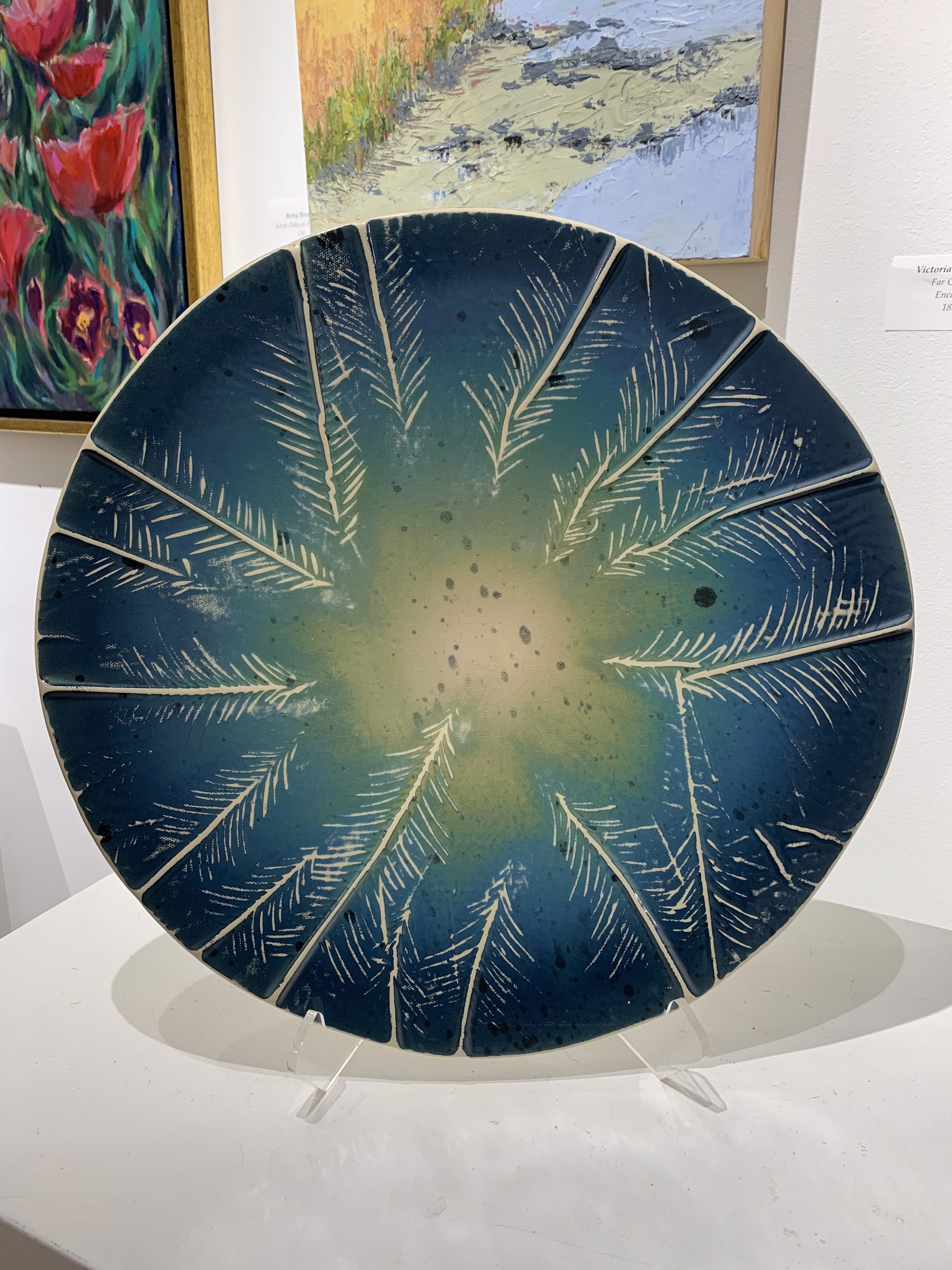 Medium Blue Platter by Ryan McFall