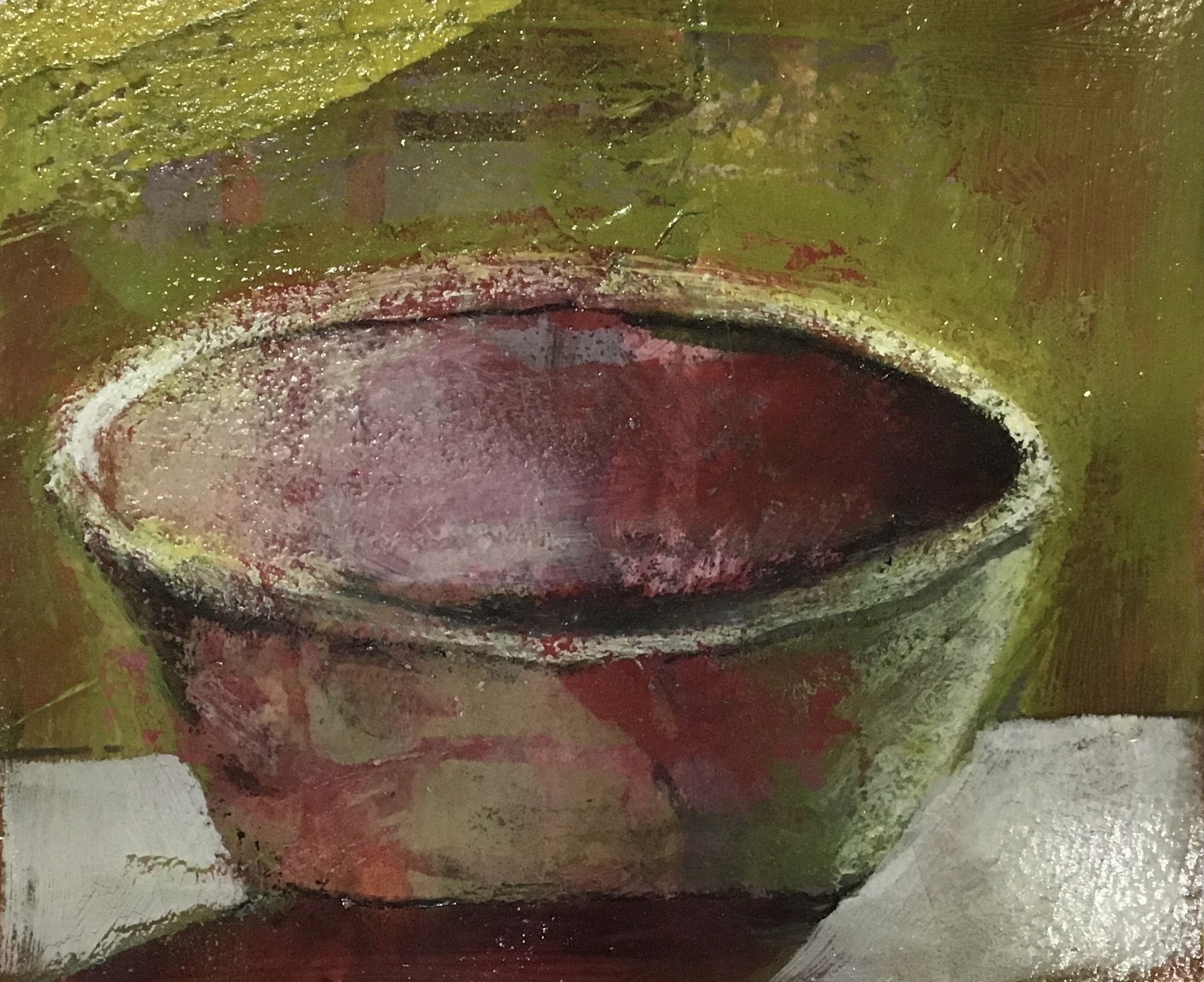 Green Red Bowl by Shellie Lewis Crisp
