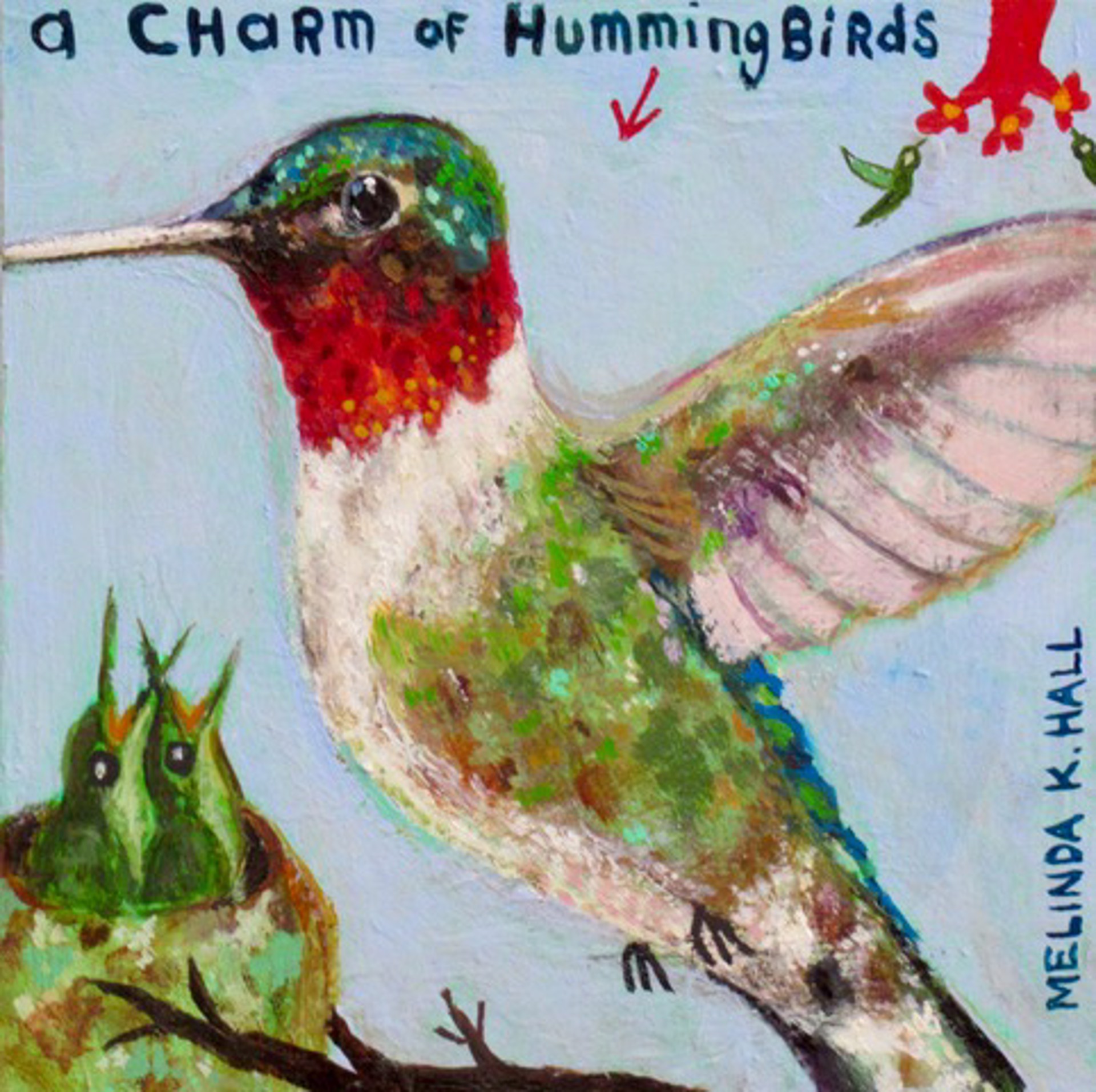 A Charm of Hummingbirds III by Melinda K. Hall
