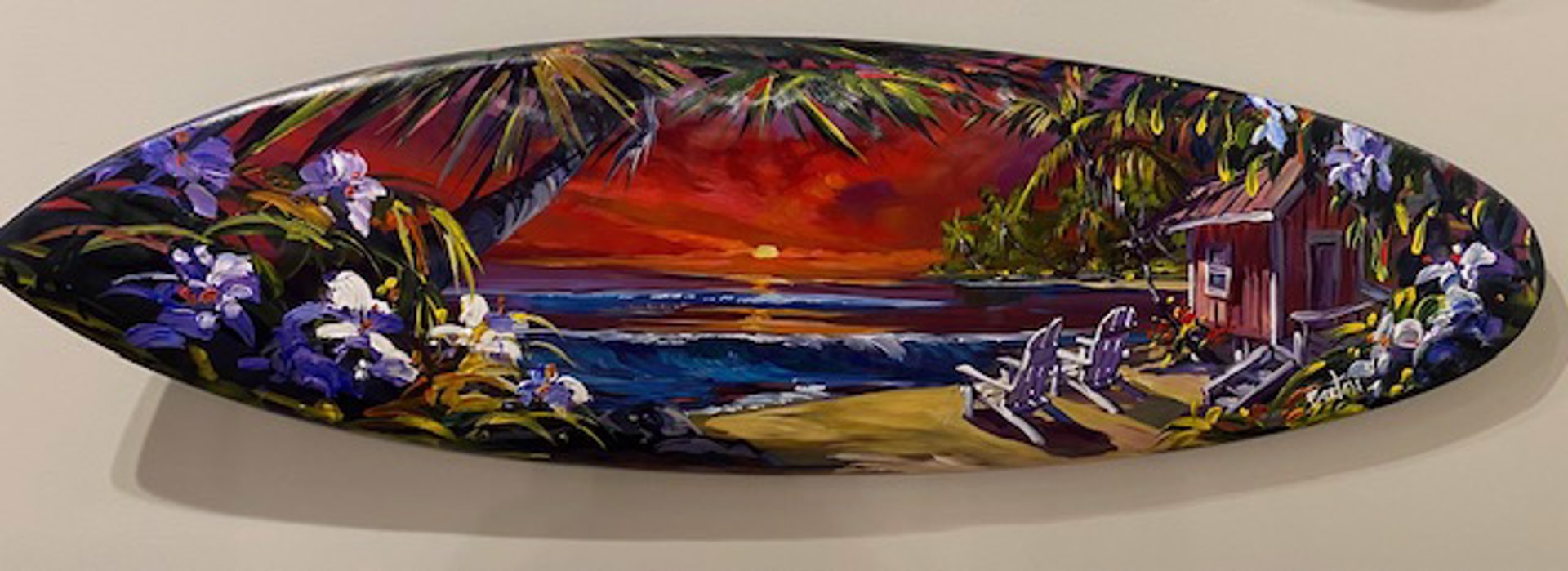 Sunset Shores Surfboard by Steve Barton