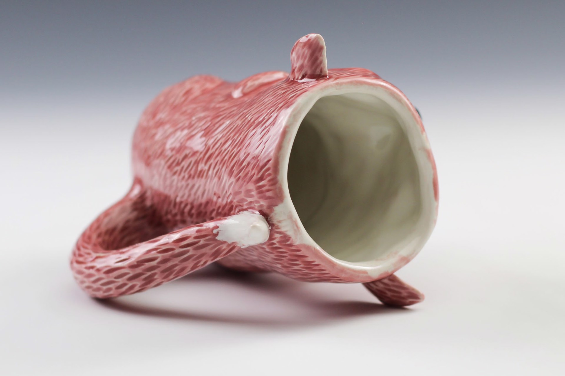 Pink Fox Mug by Debbie Kupinsky