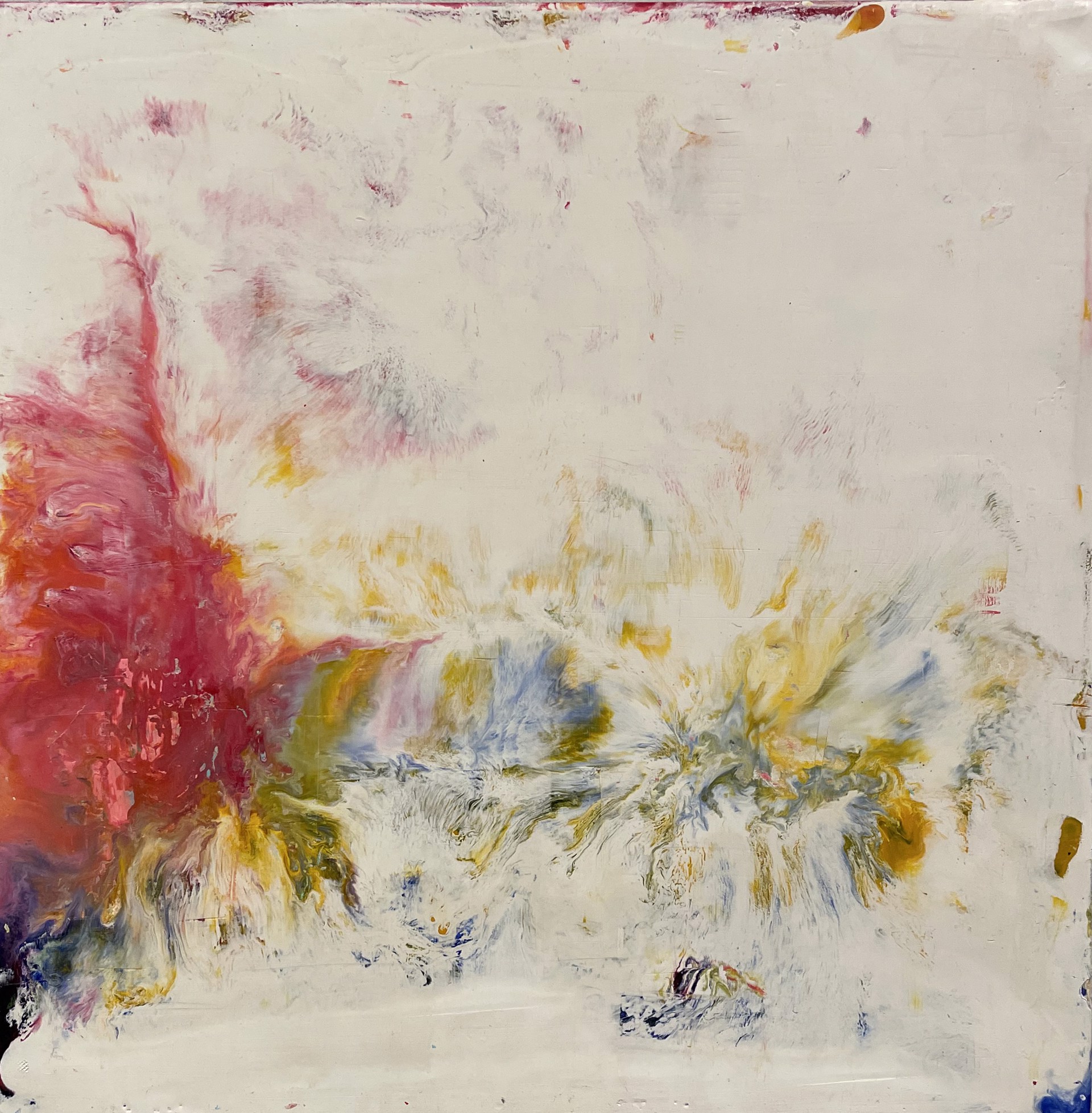 Encaustic Collage Abstract by Naomi Even-Aberle