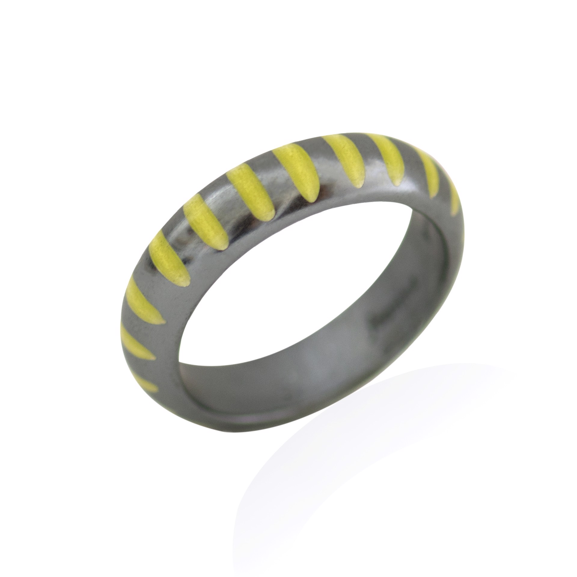 Vertical Stripe Enamel Ring (size 7) by Joanna Nealey