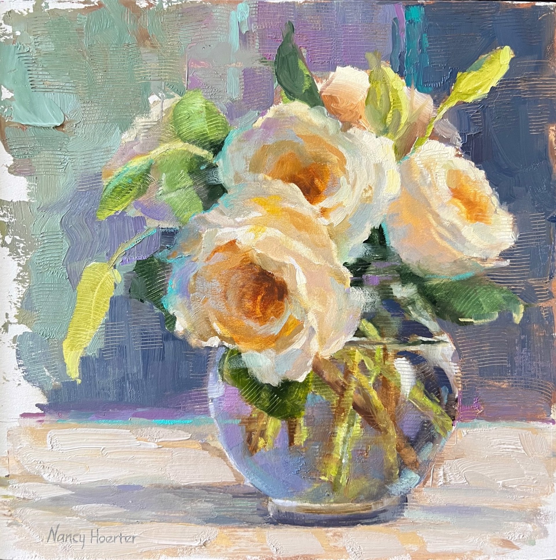 Yellow Roses by Nancy Hoerter