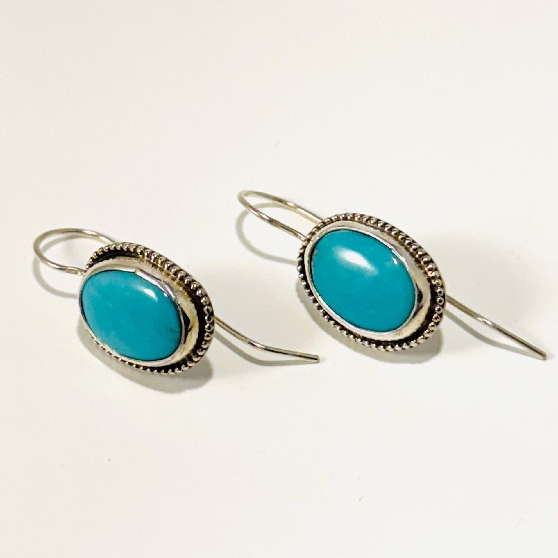 Kingman Turquoise Earrings AB23-85 by Anne Bivens