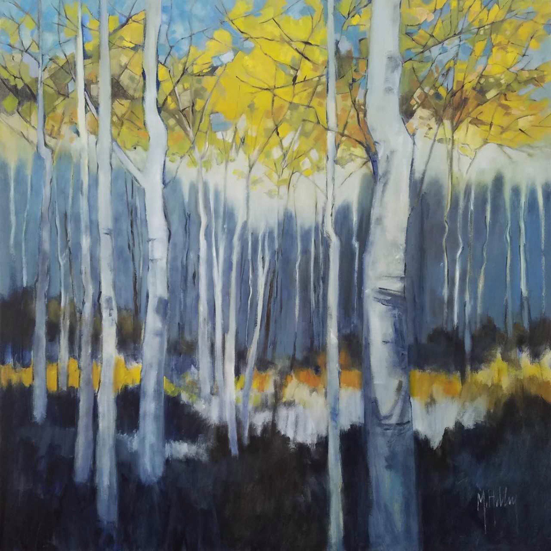 Blue Forest Edge  by Mary Hubley
