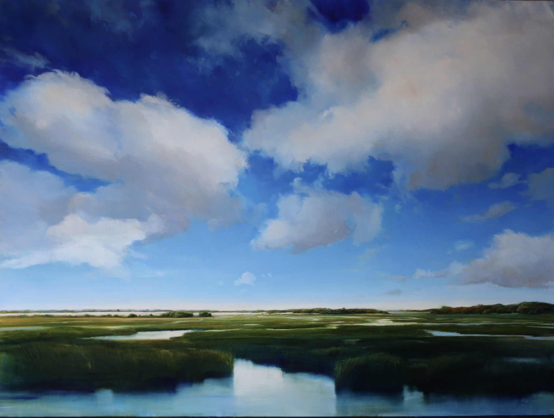 絵画 vascello aereo del plofessor Robertson Vast and Blue by Janine Robertson | Eisenhauer Gallery