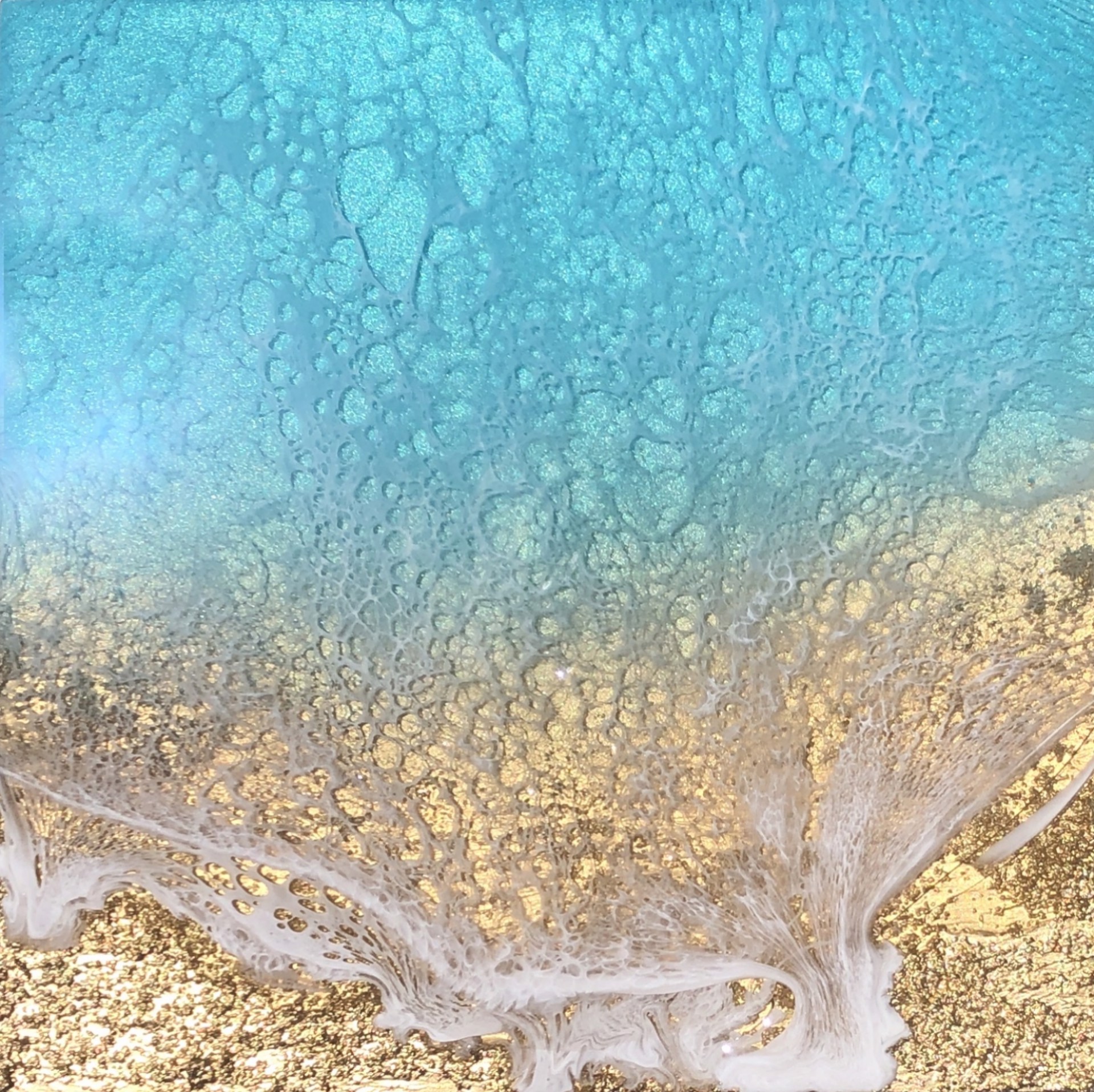 Teal Waves #25 by Ana Hefco