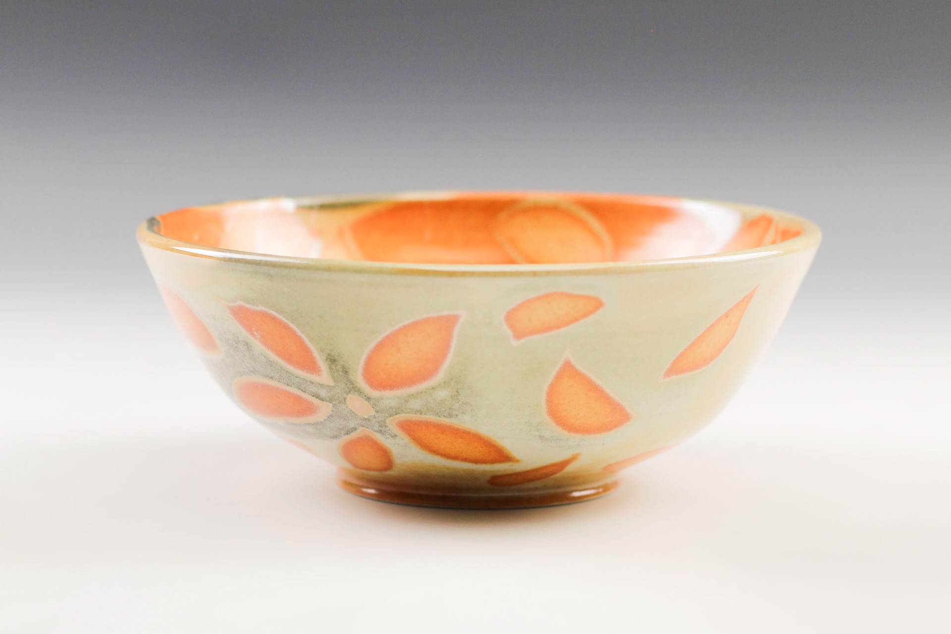 Orange Floral Bowl by Joanne Kirkland