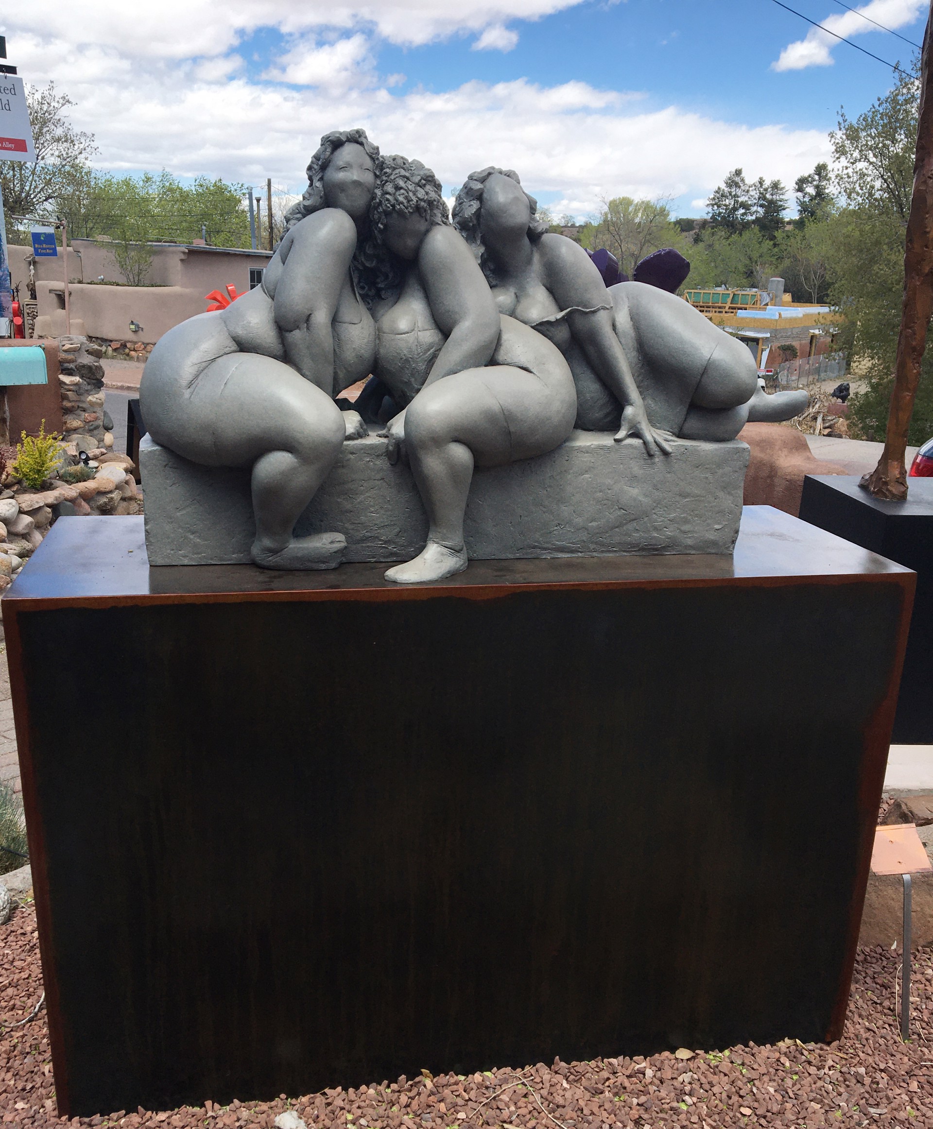 Sisters (Outdoor, comes with pedestal which is 48x31x18) by Adam Schultz