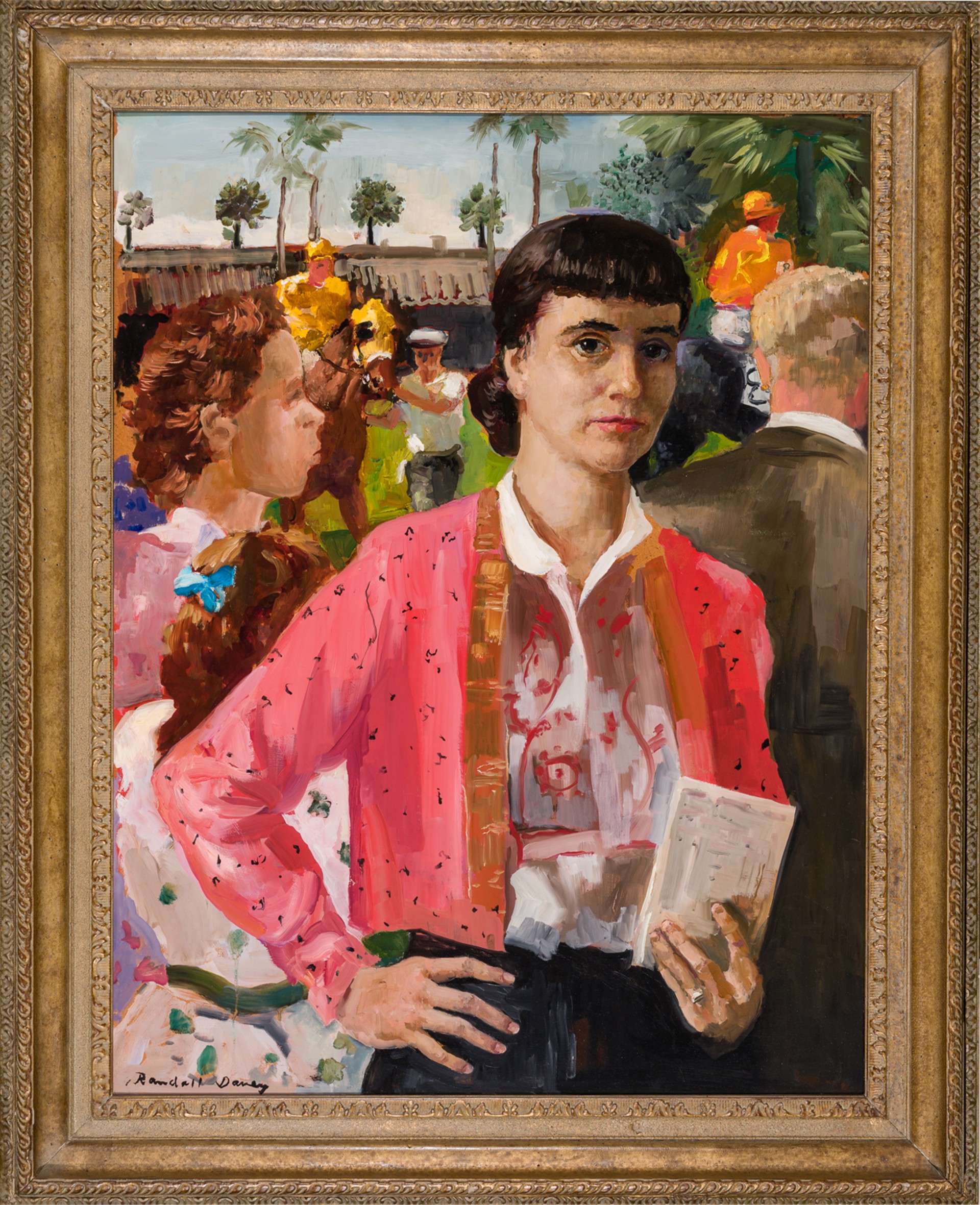 WOMAN AT THE RACES by Randall Davey