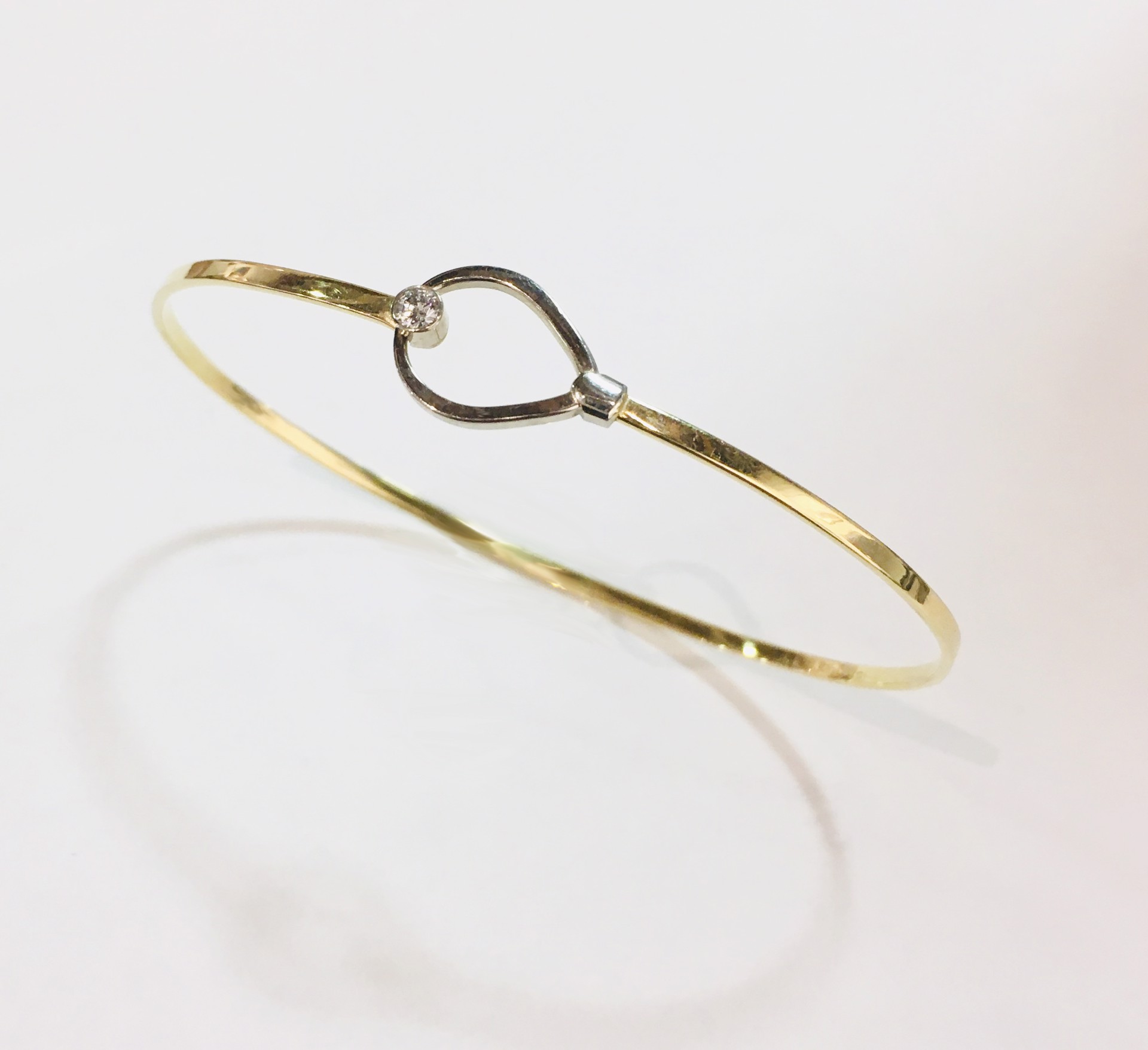 Two Tone Bracelet with Loop Clasp by D'ETTE DELFORGE