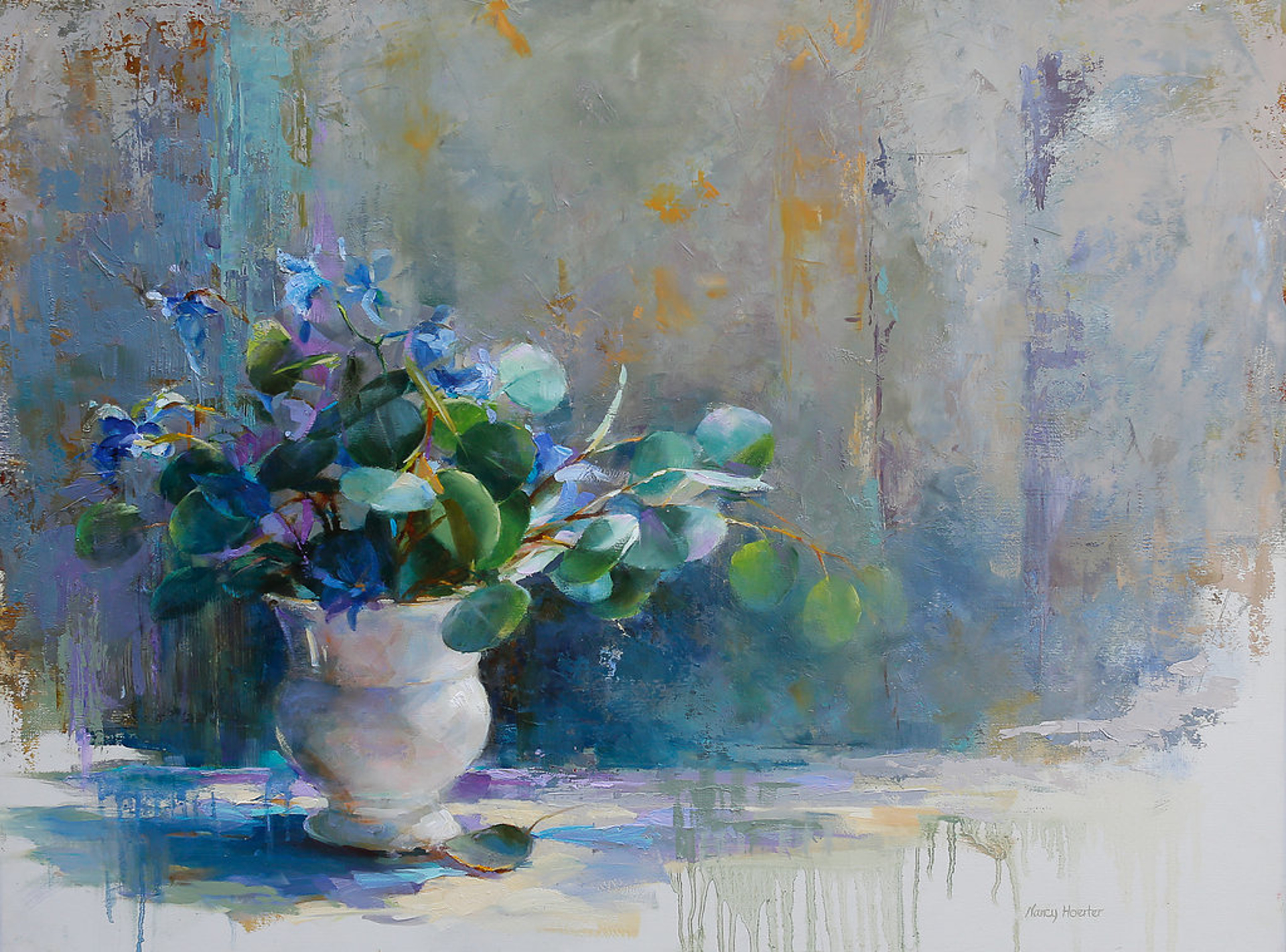 Blooms in Blue by Nancy Hoerter
