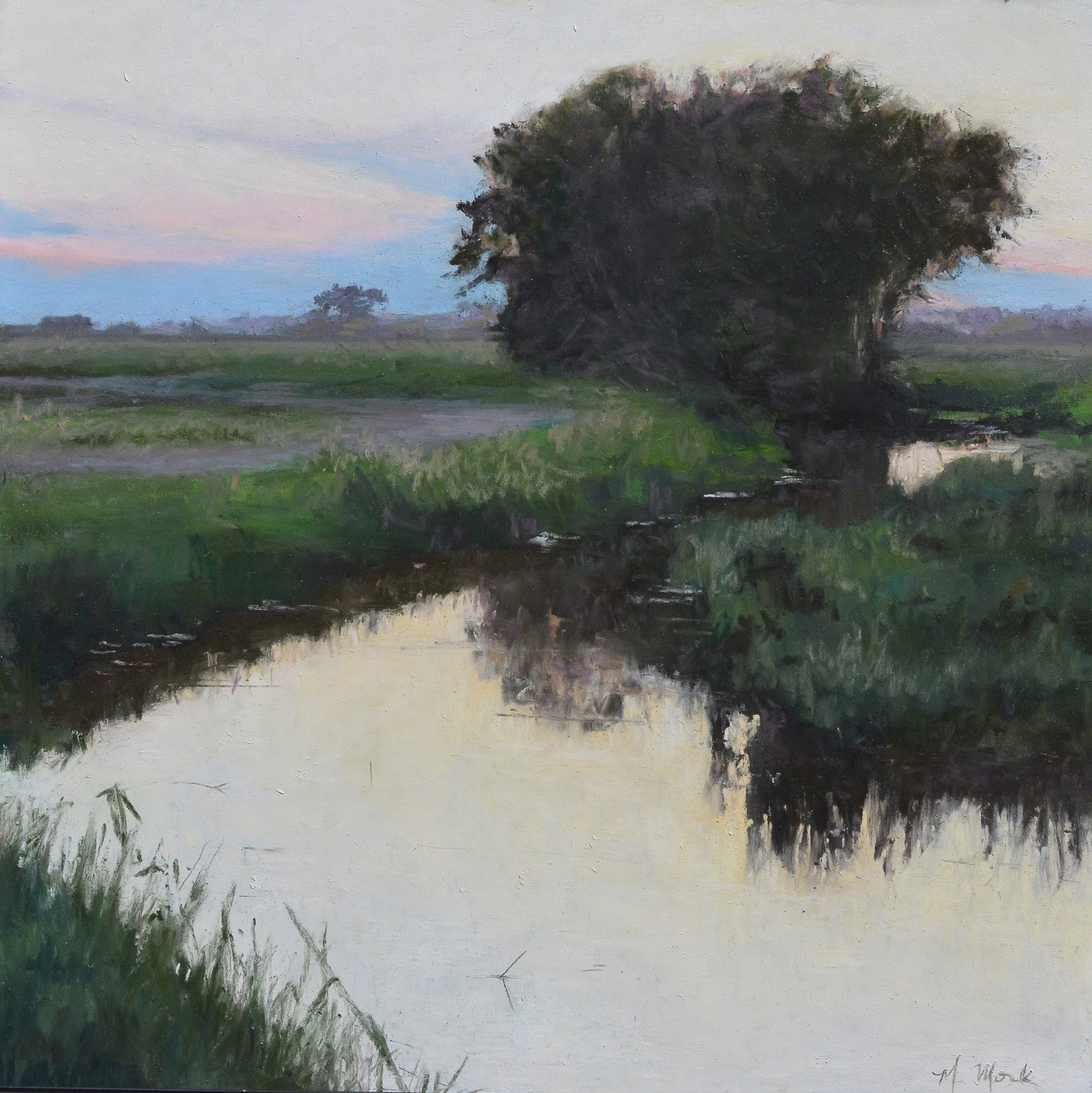 Dusk on Country Road by Mary Monk