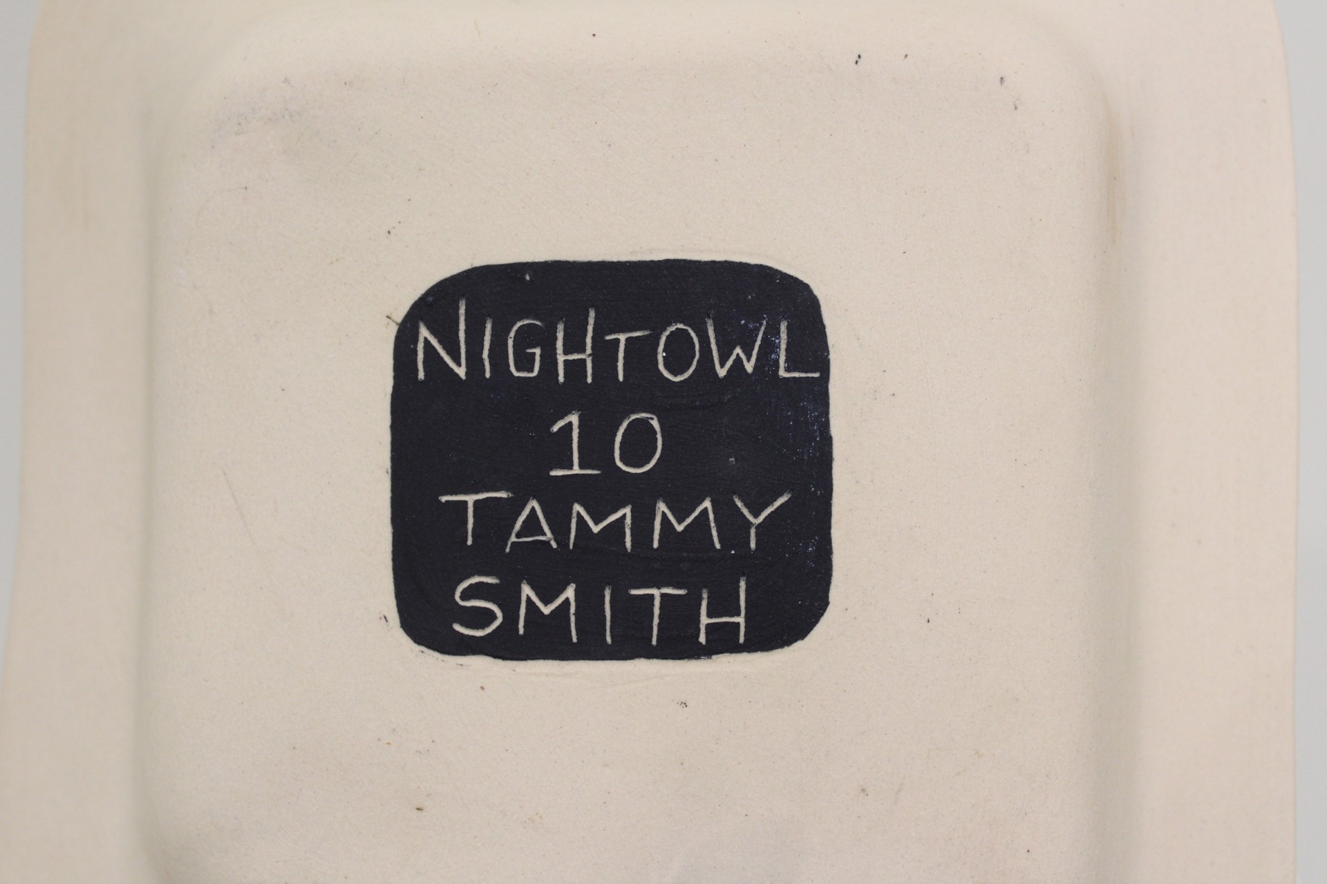 Small Owl Plate - Night Owl 10 by Tammy Smith