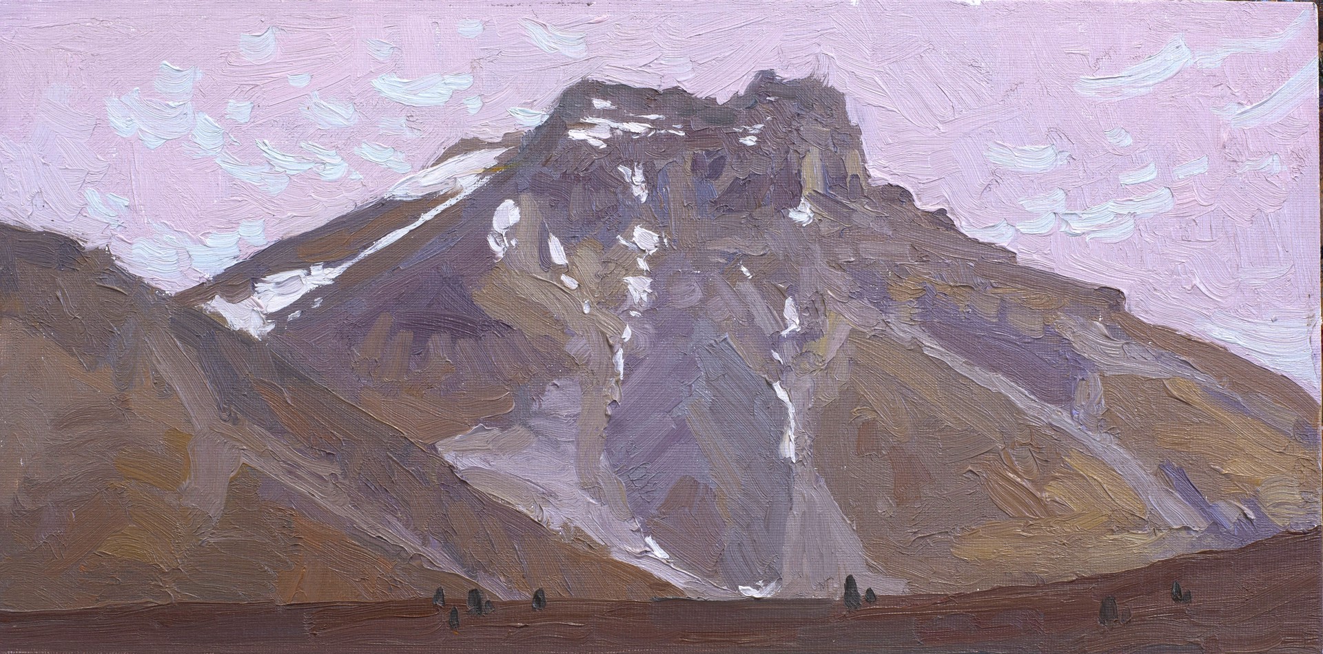 Mountain Landscape Brown Purple