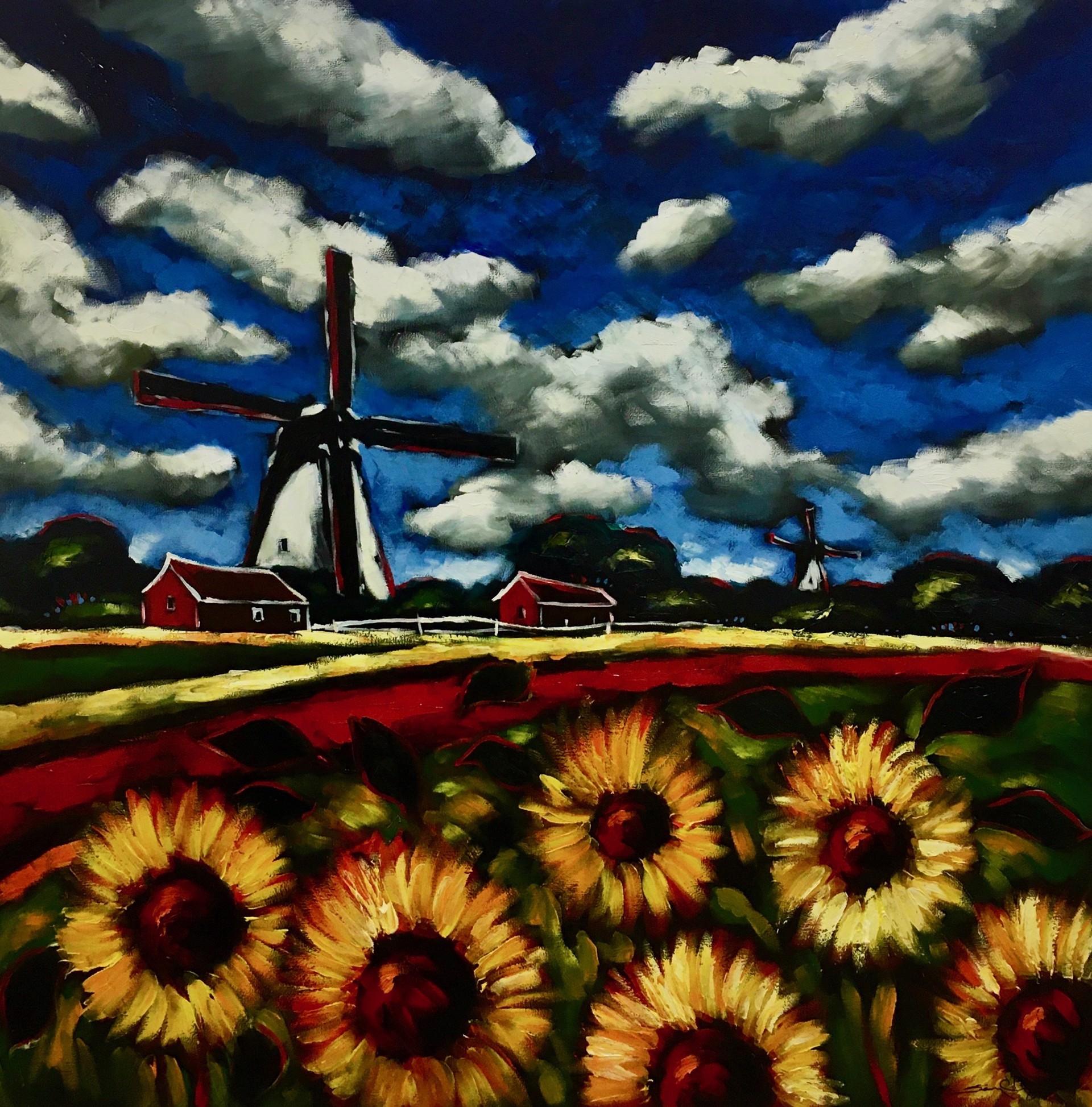 Windmills in Holland by SERGEY CHEREP