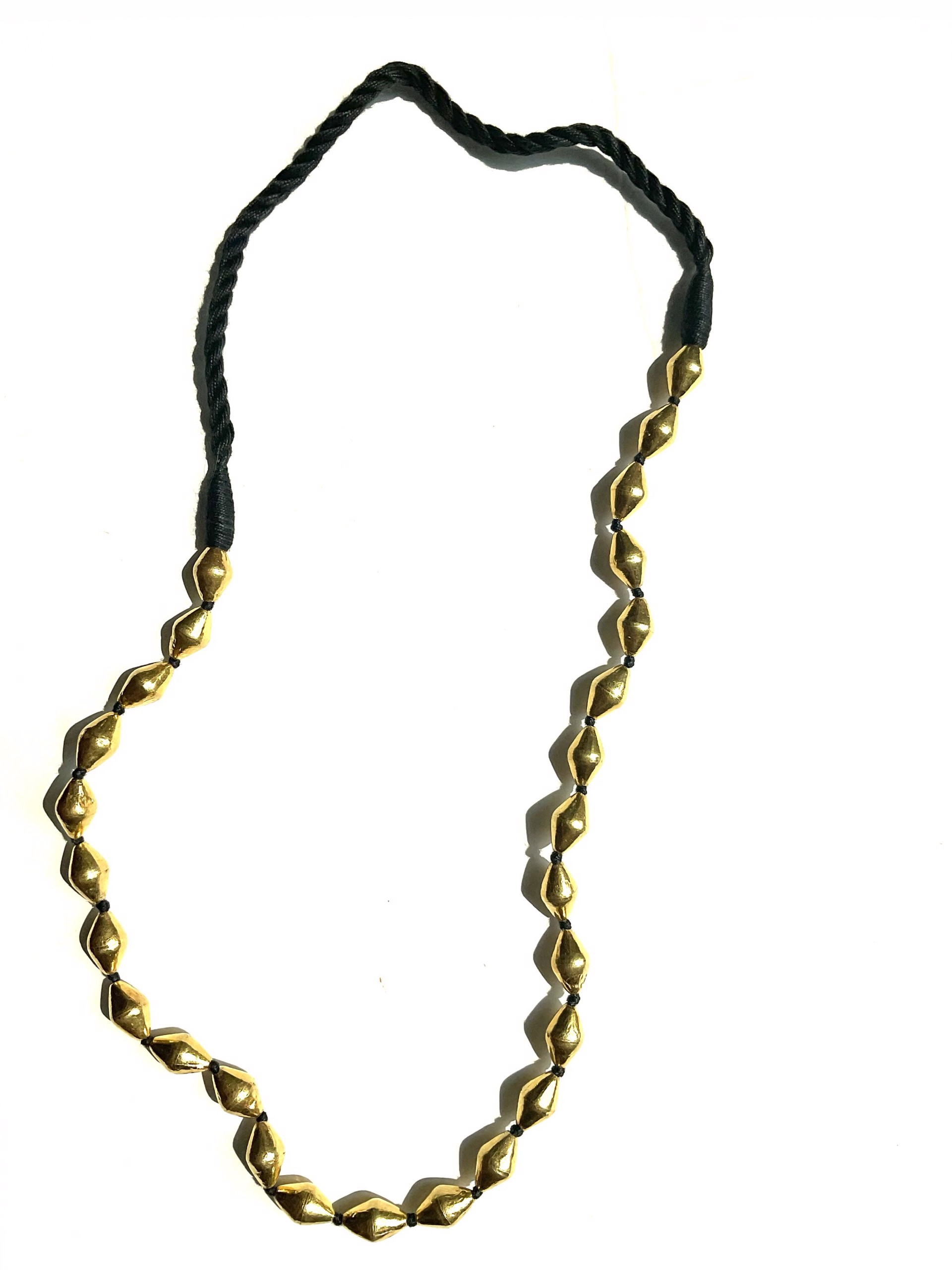 Jaipur 1 String Necklace Black Cotton Silk Cord by J. Catma