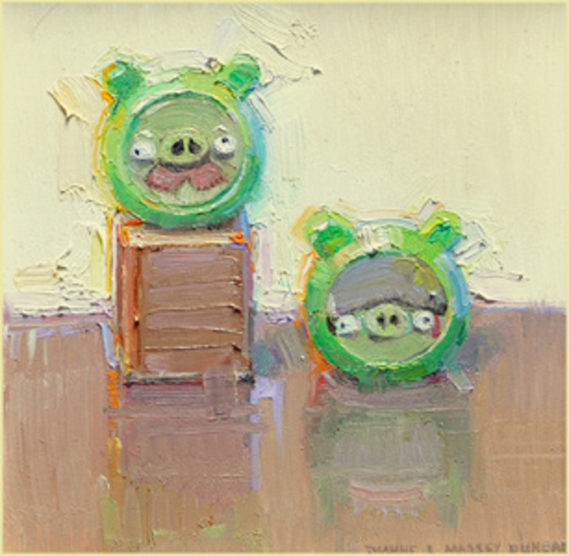 Angry Bird Pigs by Dianne L Massey Dunbar