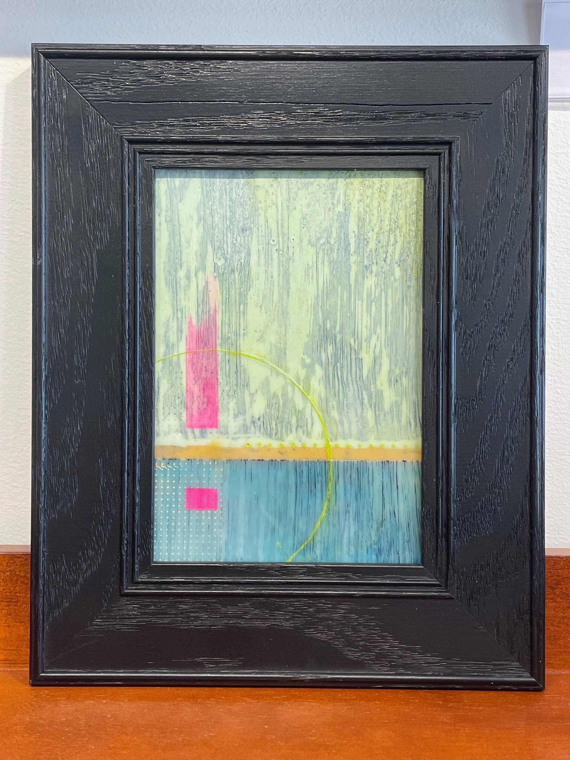 Blue Green Pink Yellow Abstract by Justin Selway