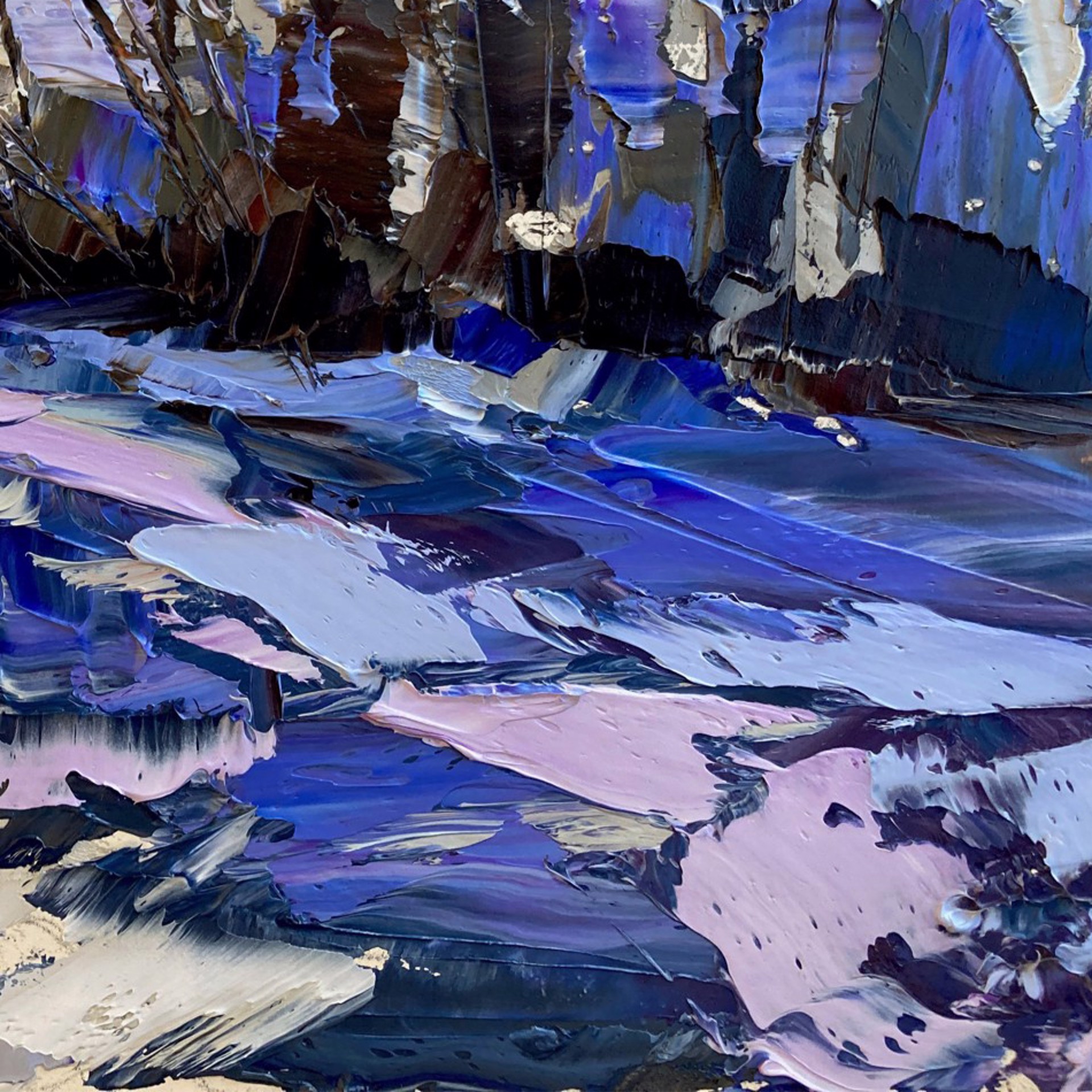 Blue and Purple Arrangement by Sandra Pratt