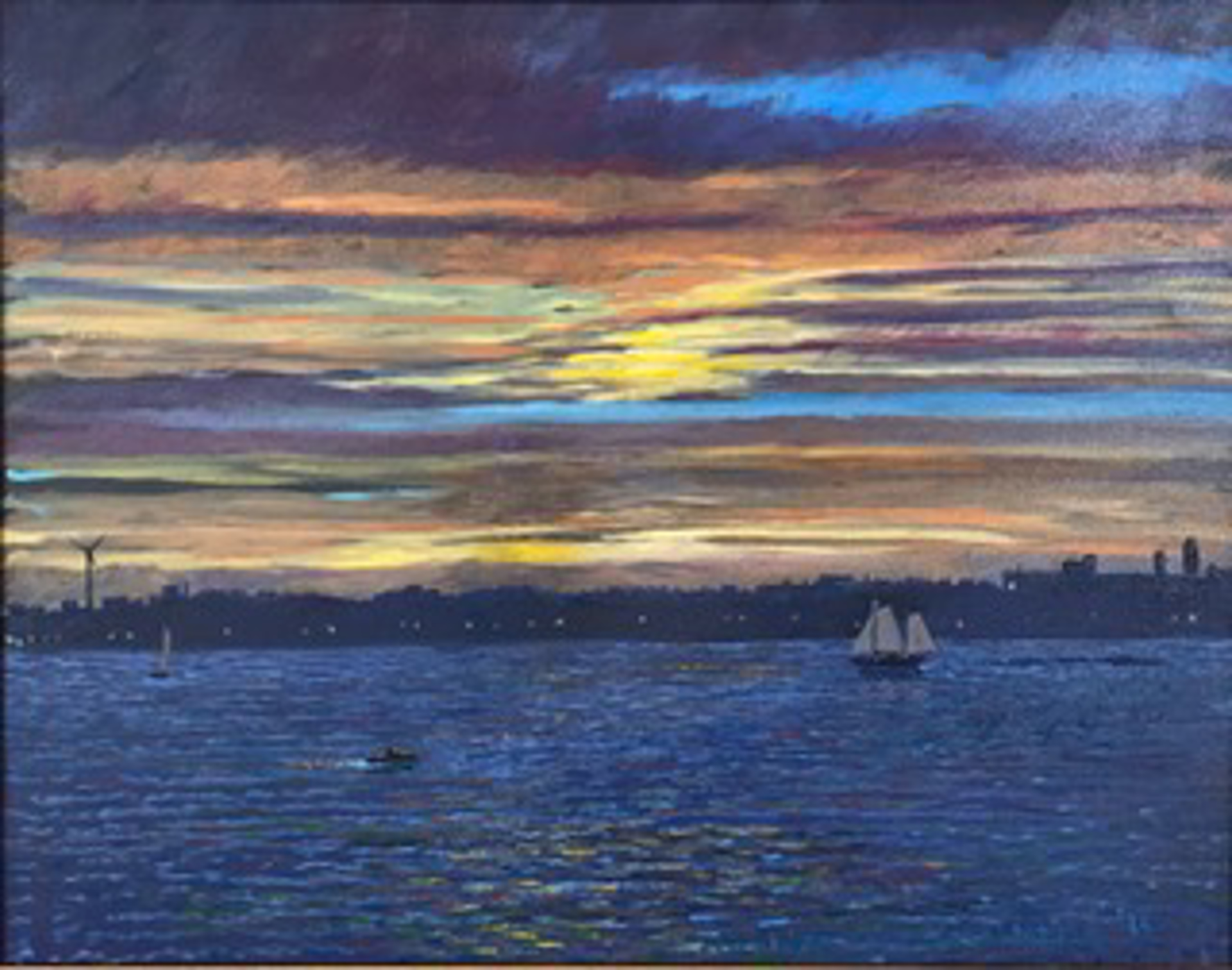 Afterglow - Gloucester Harbor by Geoffrey Teale Chalmers
