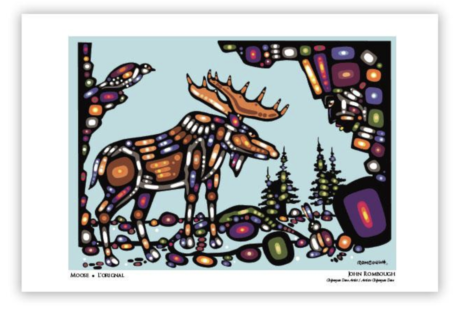 Moose Art Card by John Rombough